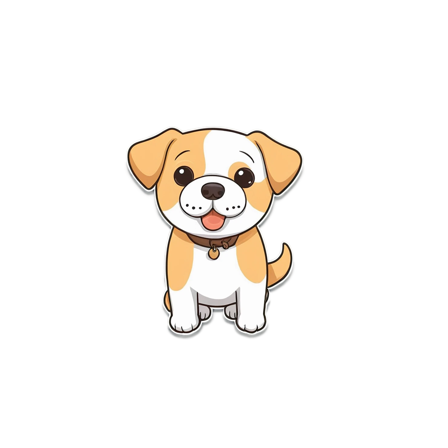 Dog cute sticker isolated on transparent background #15499