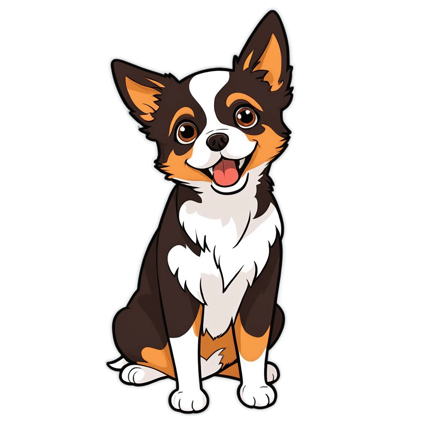 Dog cute sticker isolated on transparent background #15500