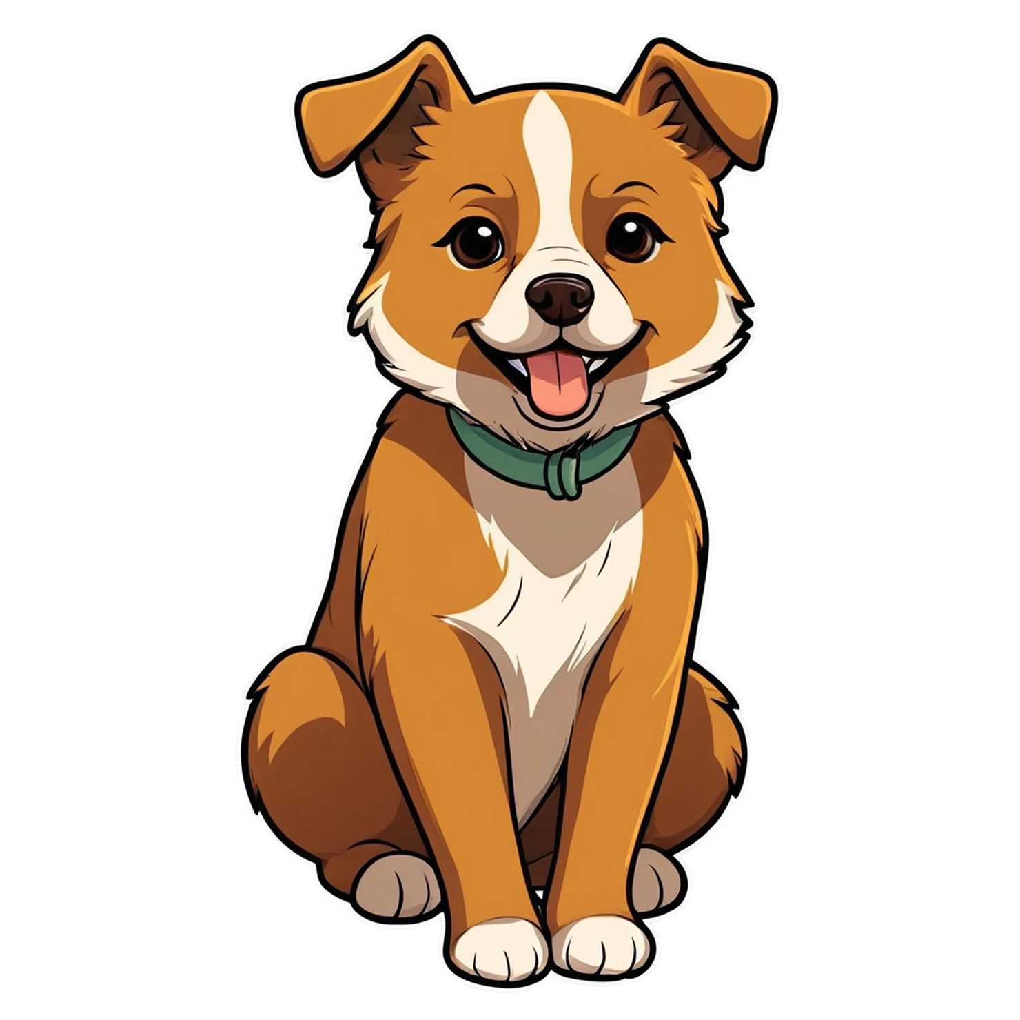 Dog cute sticker isolated on transparent background #15502