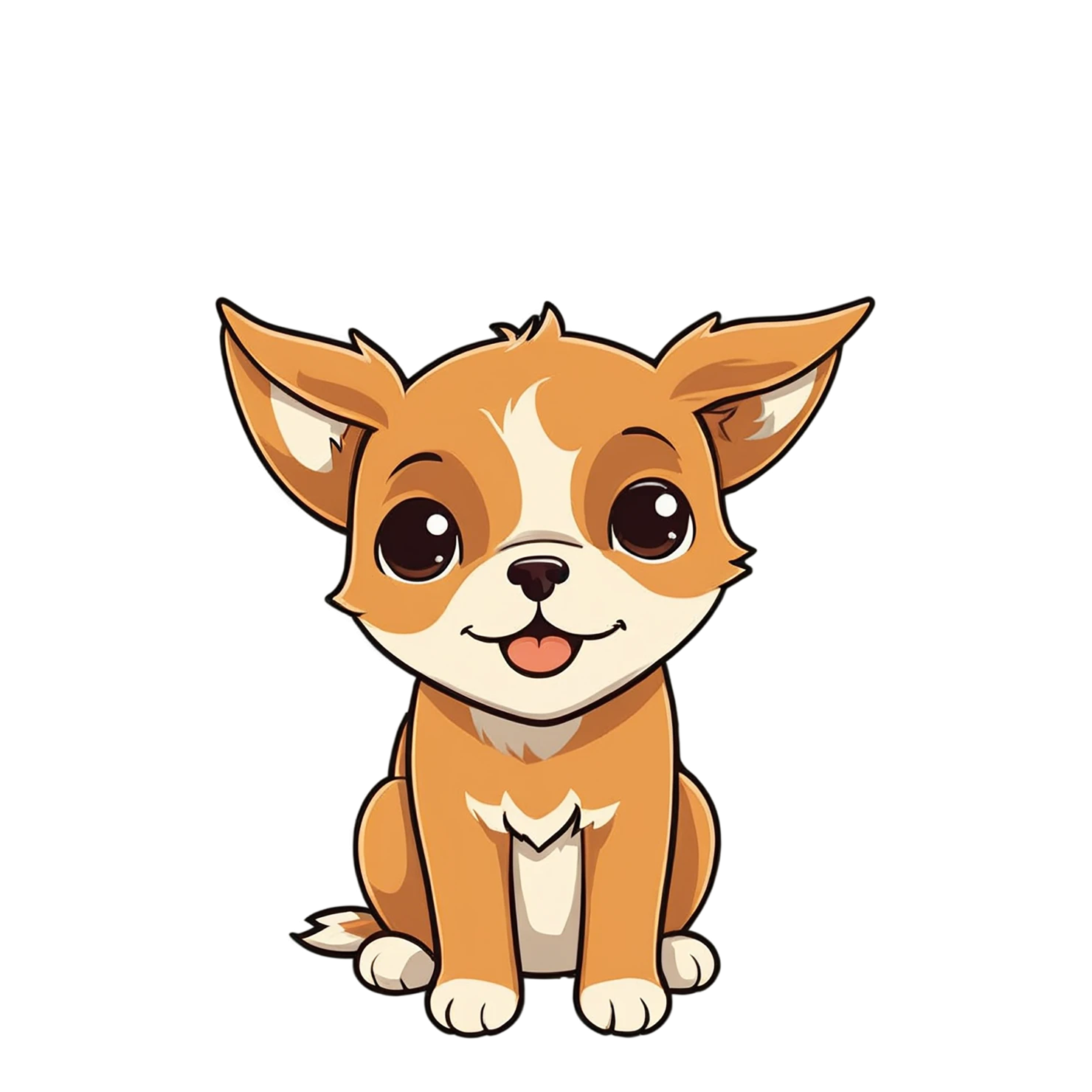 Dog cute sticker isolated on transparent background #15503