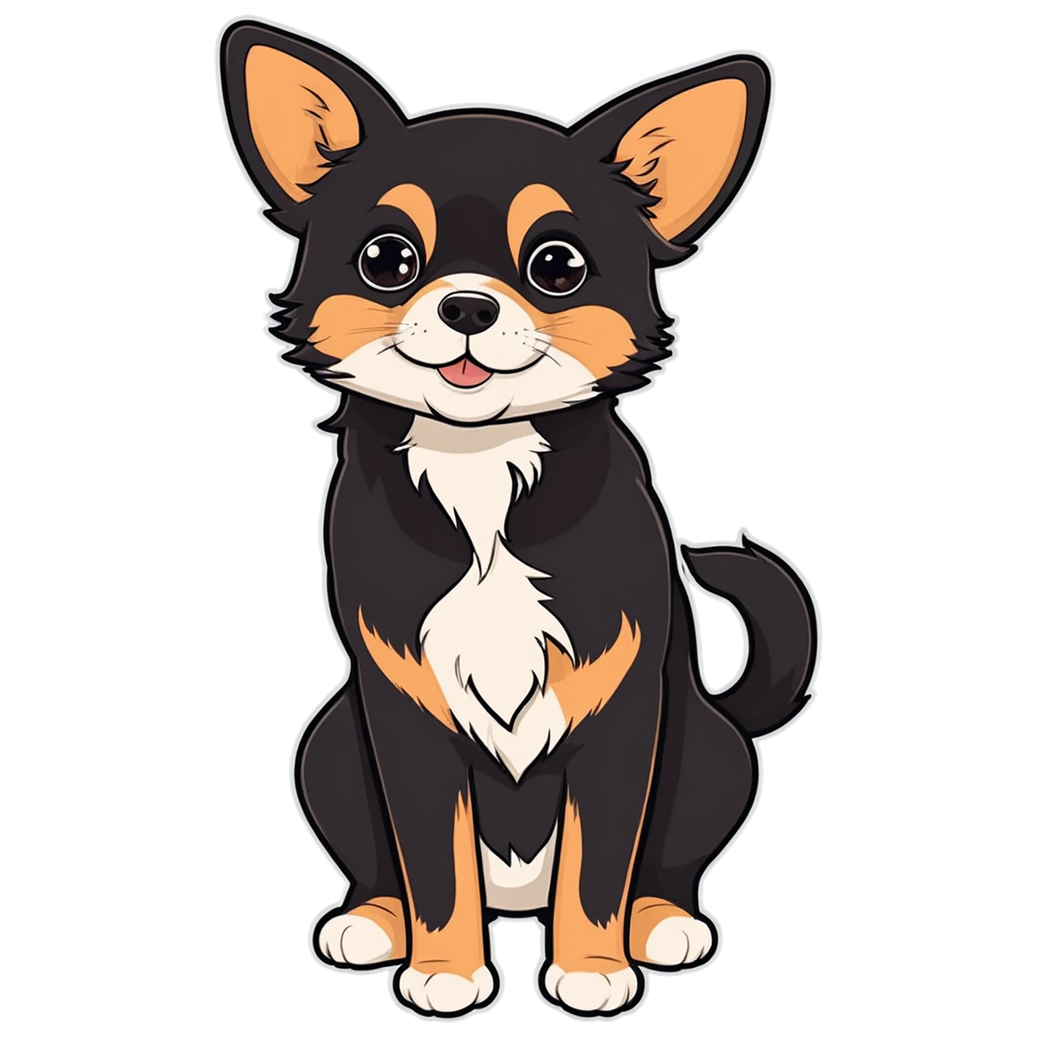 Dog cute sticker isolated on transparent background #15512