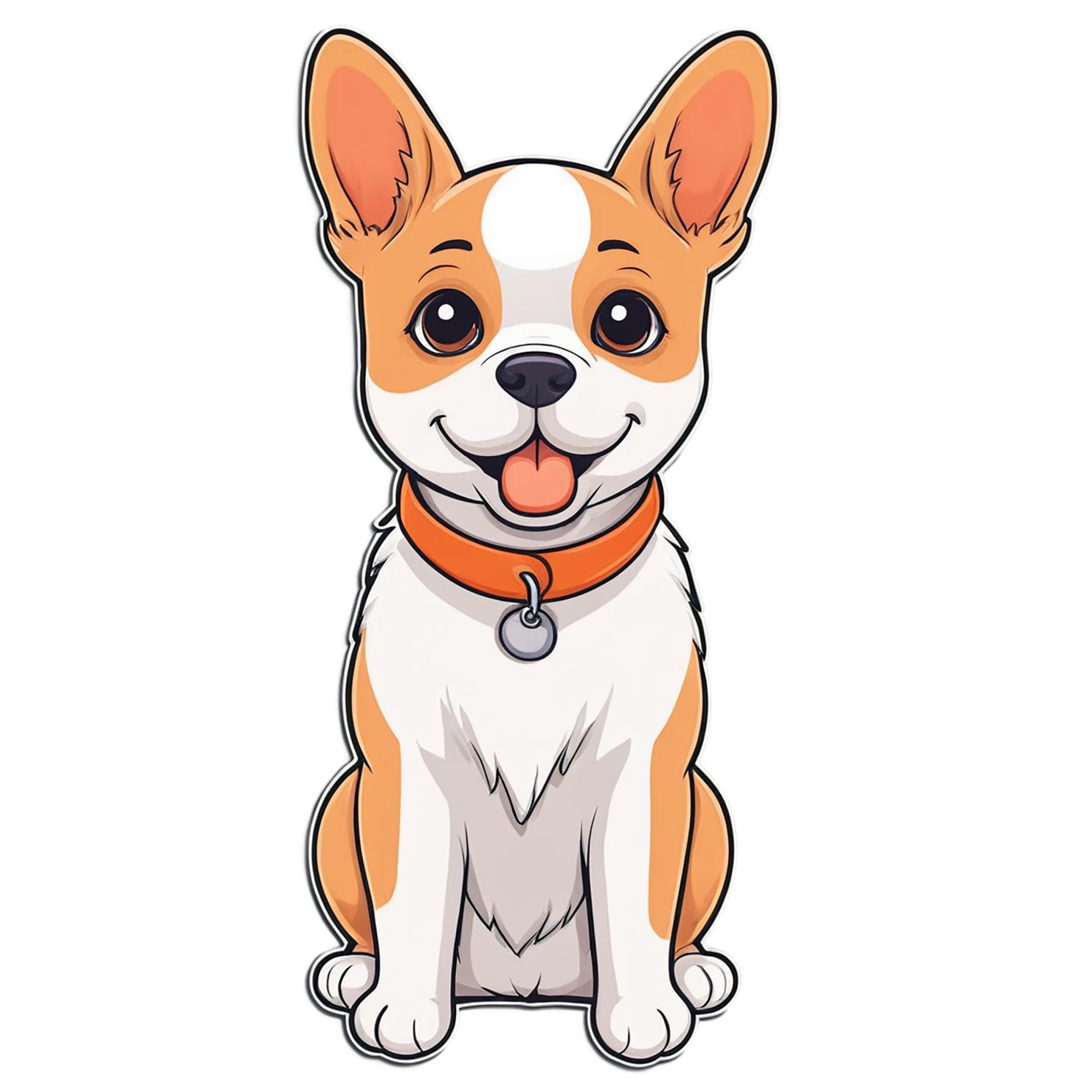 Dog cute sticker isolated on transparent background #15513