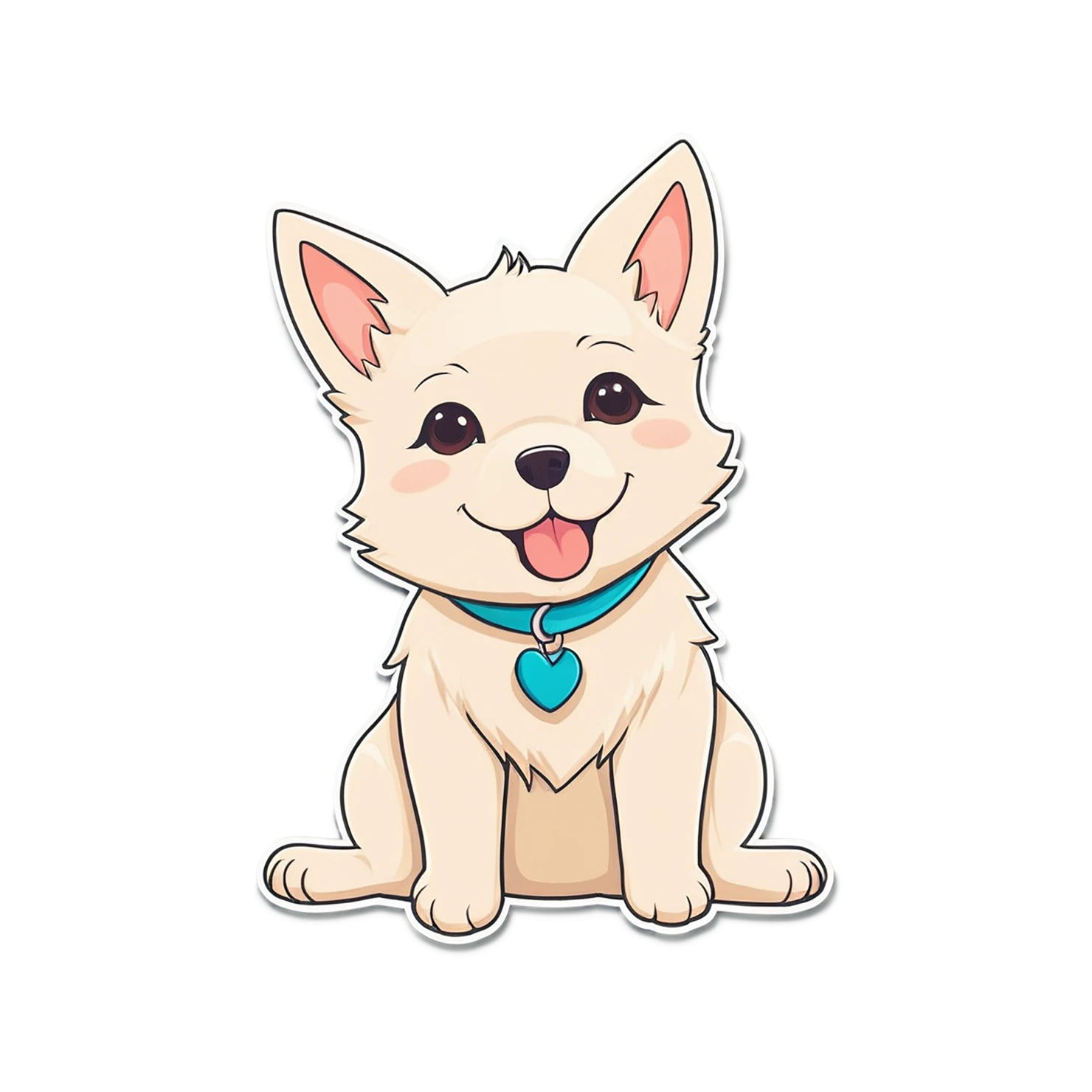Dog cute sticker isolated on transparent background #15515