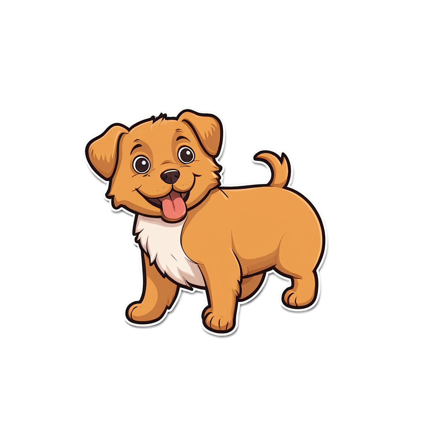 Dog cute sticker isolated on transparent background #15516