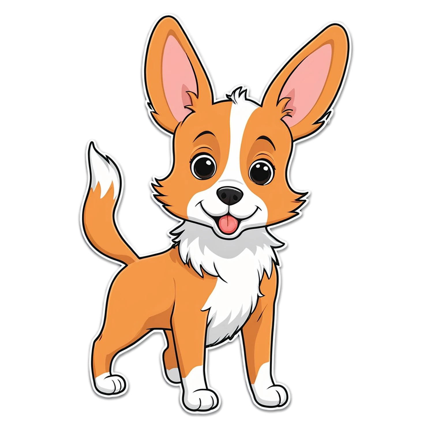Dog cute sticker isolated on transparent background #15518