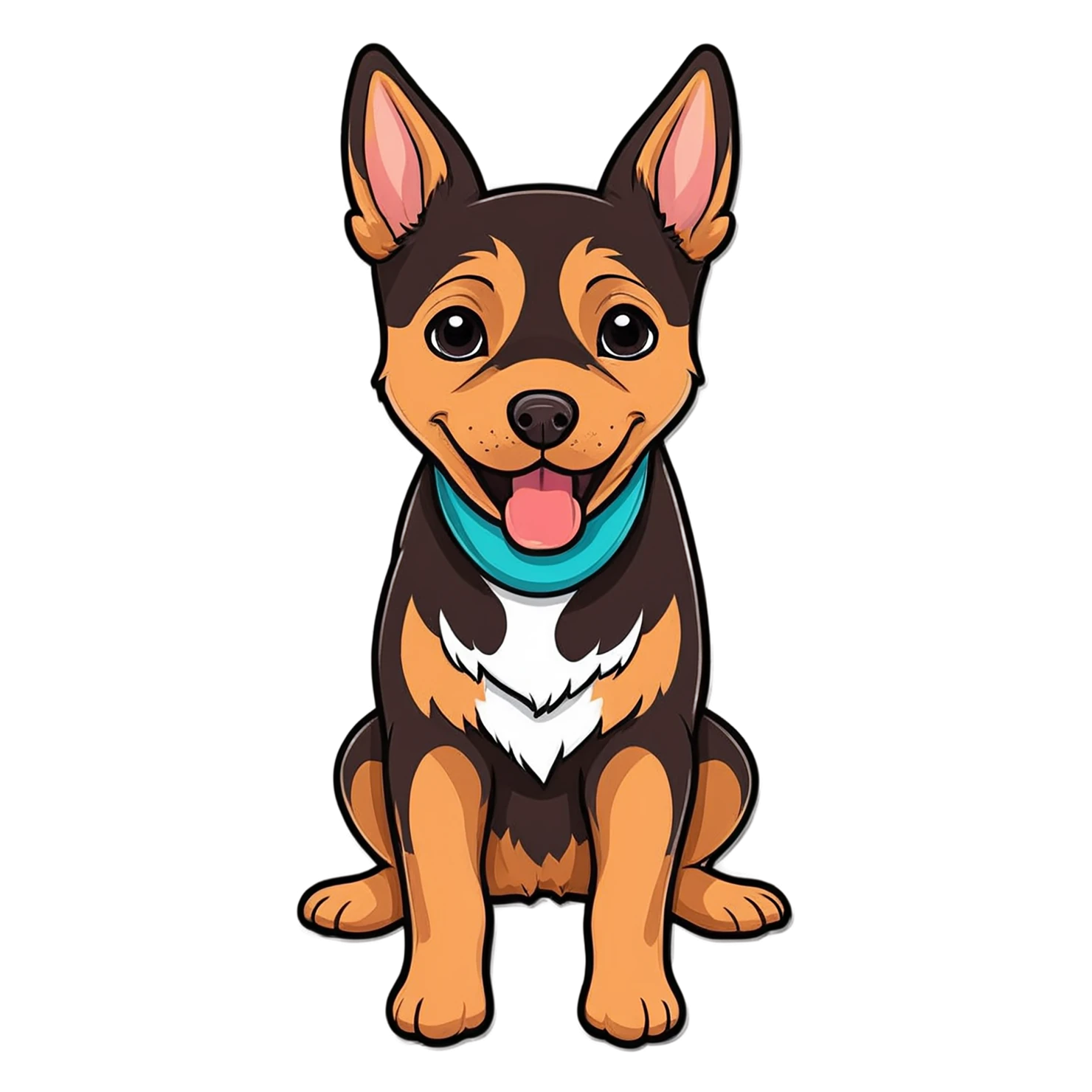 Dog cute sticker isolated on transparent background #15519