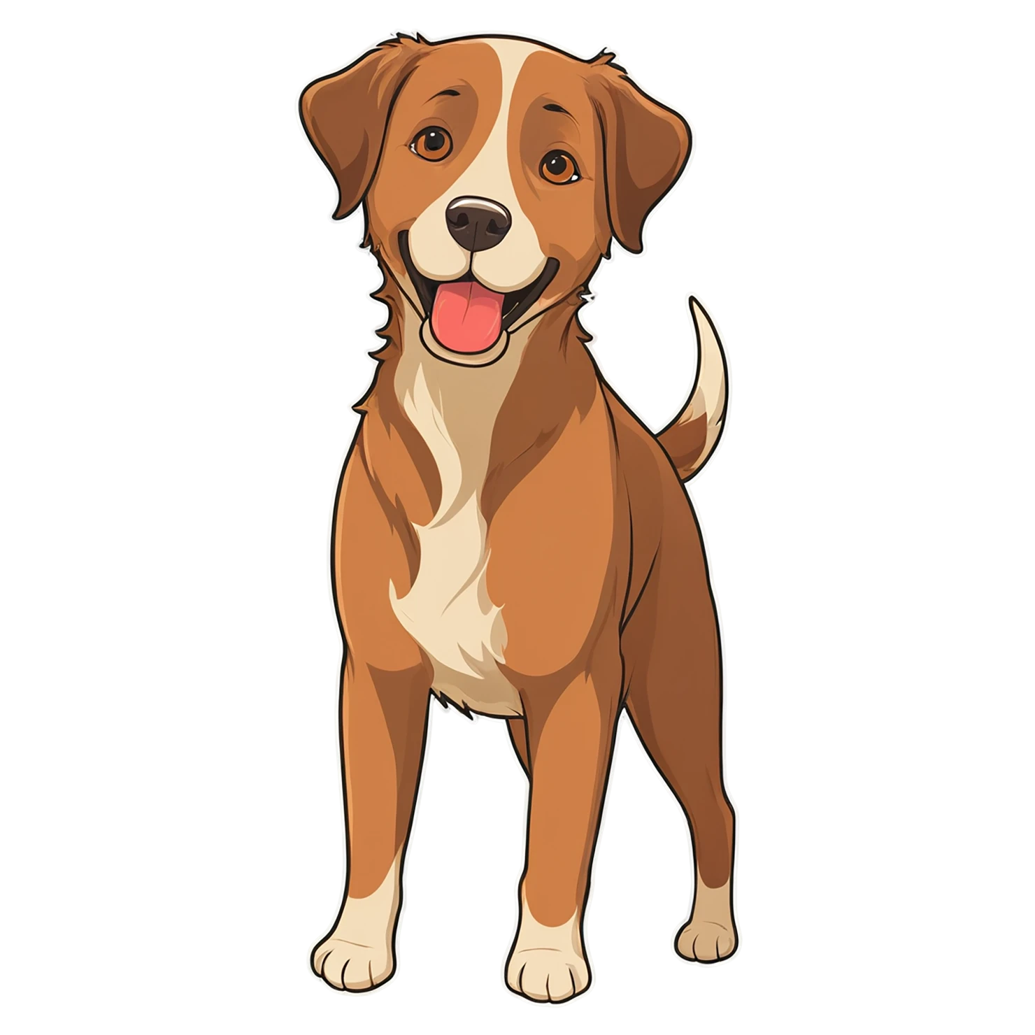 Dog cute sticker isolated on transparent background #15520