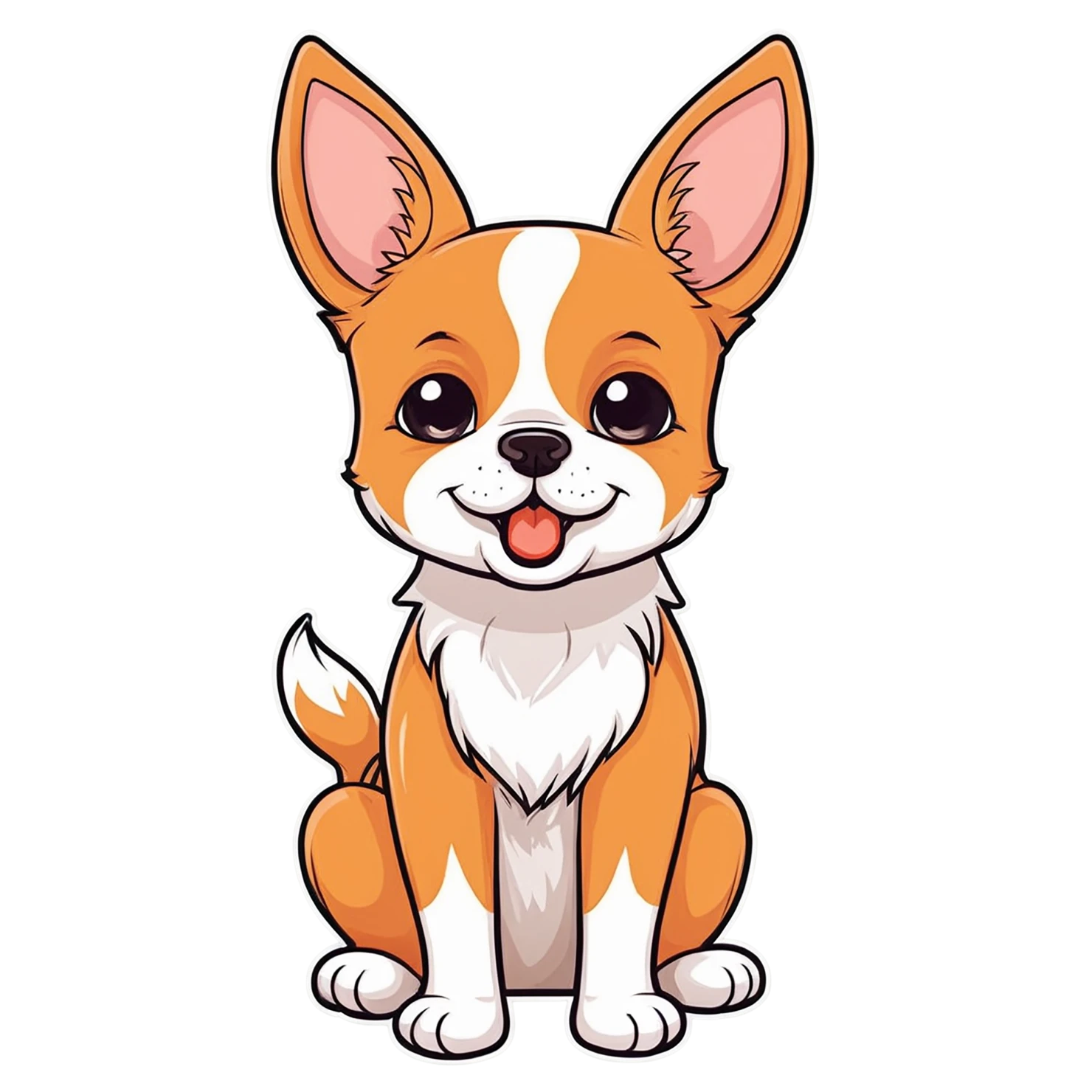 Dog cute sticker isolated on transparent background #15521