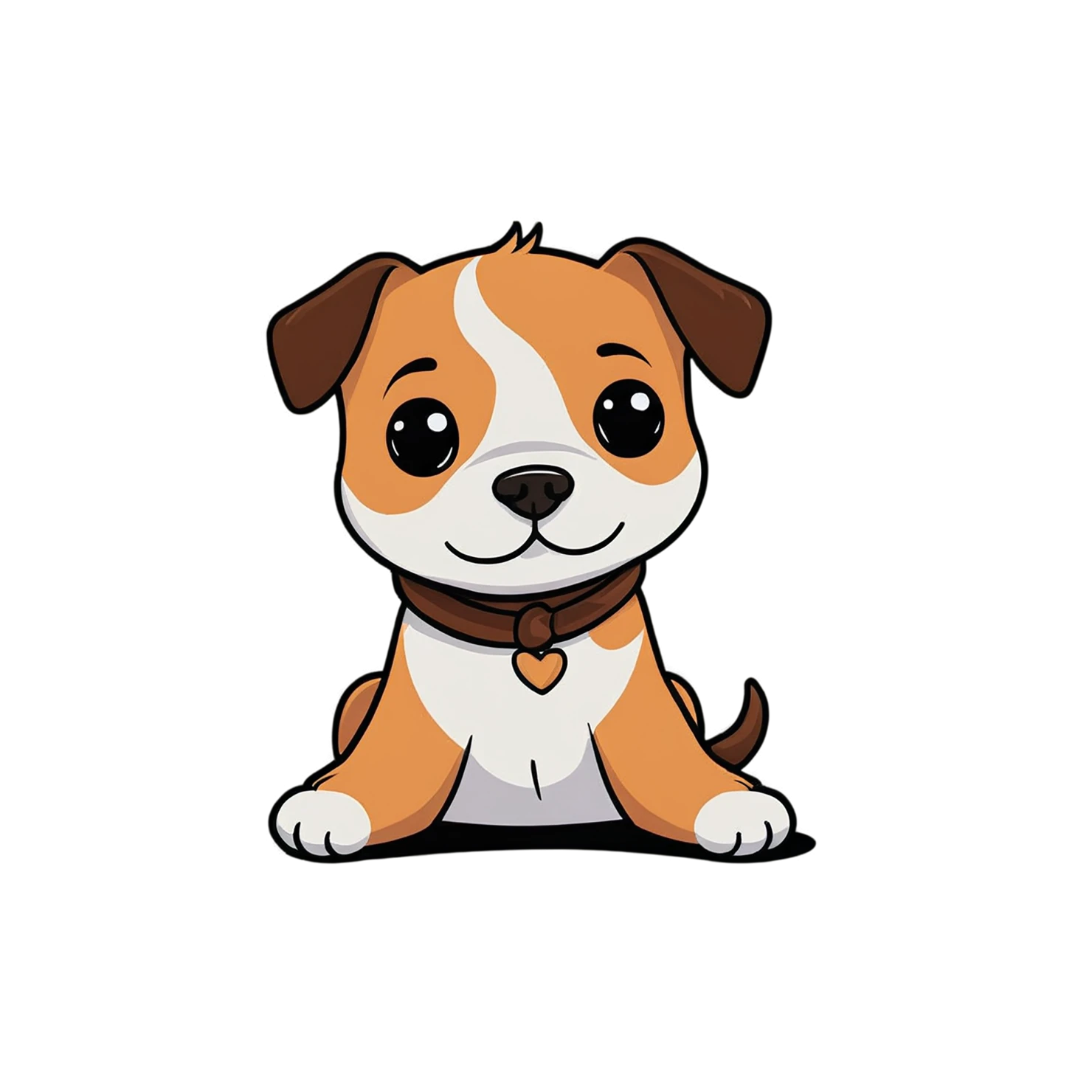 Dog cute sticker isolated on transparent background #15528