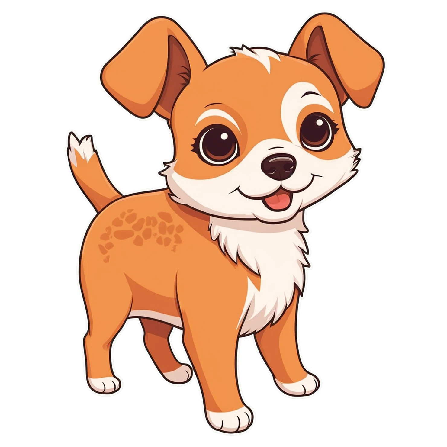 Dog cute sticker isolated on transparent background #15529