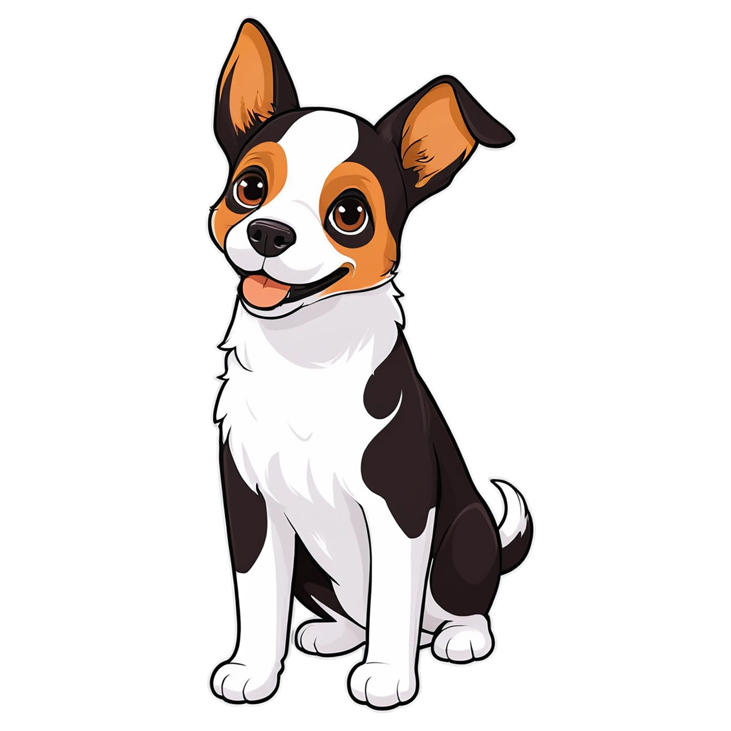 Dog cute sticker isolated on transparent background #15533