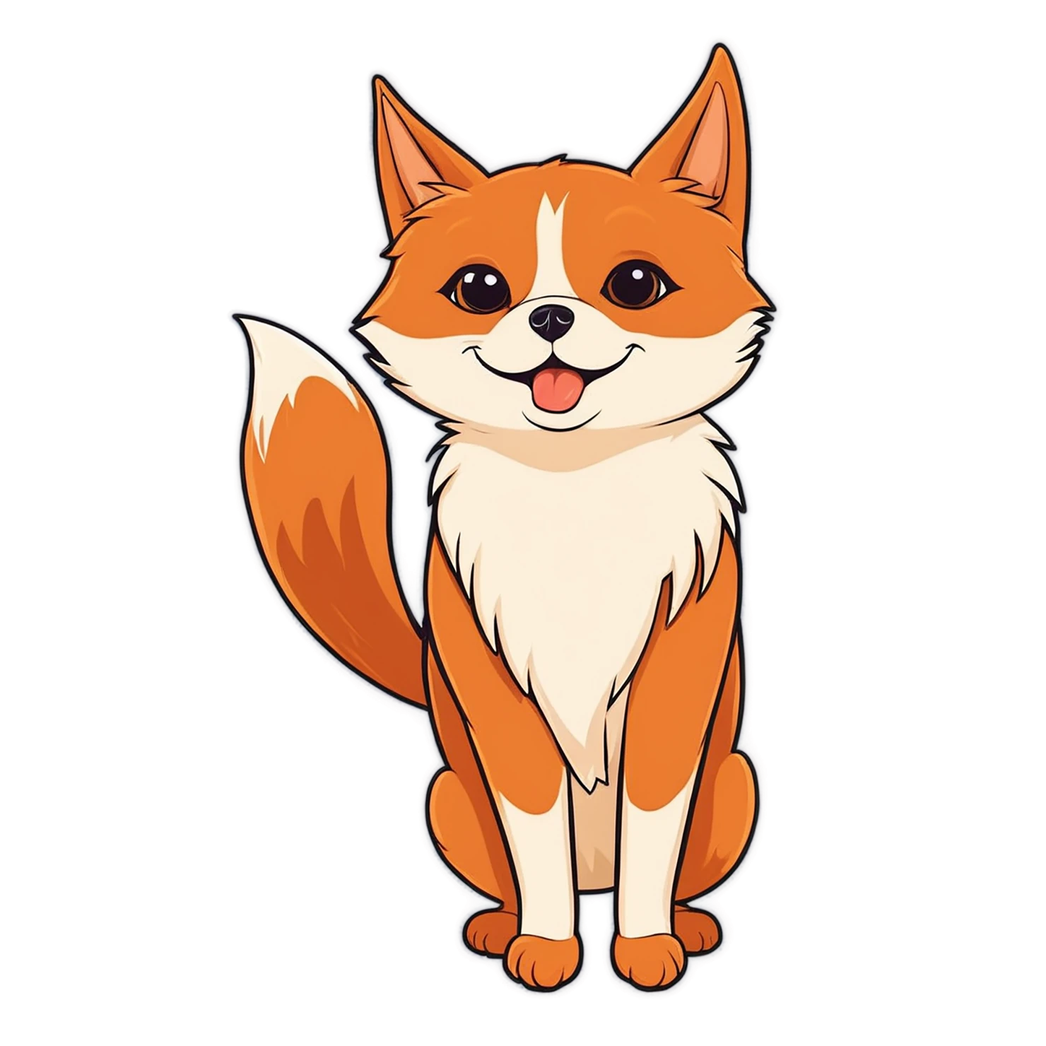 Dog cute sticker isolated on transparent background #15534