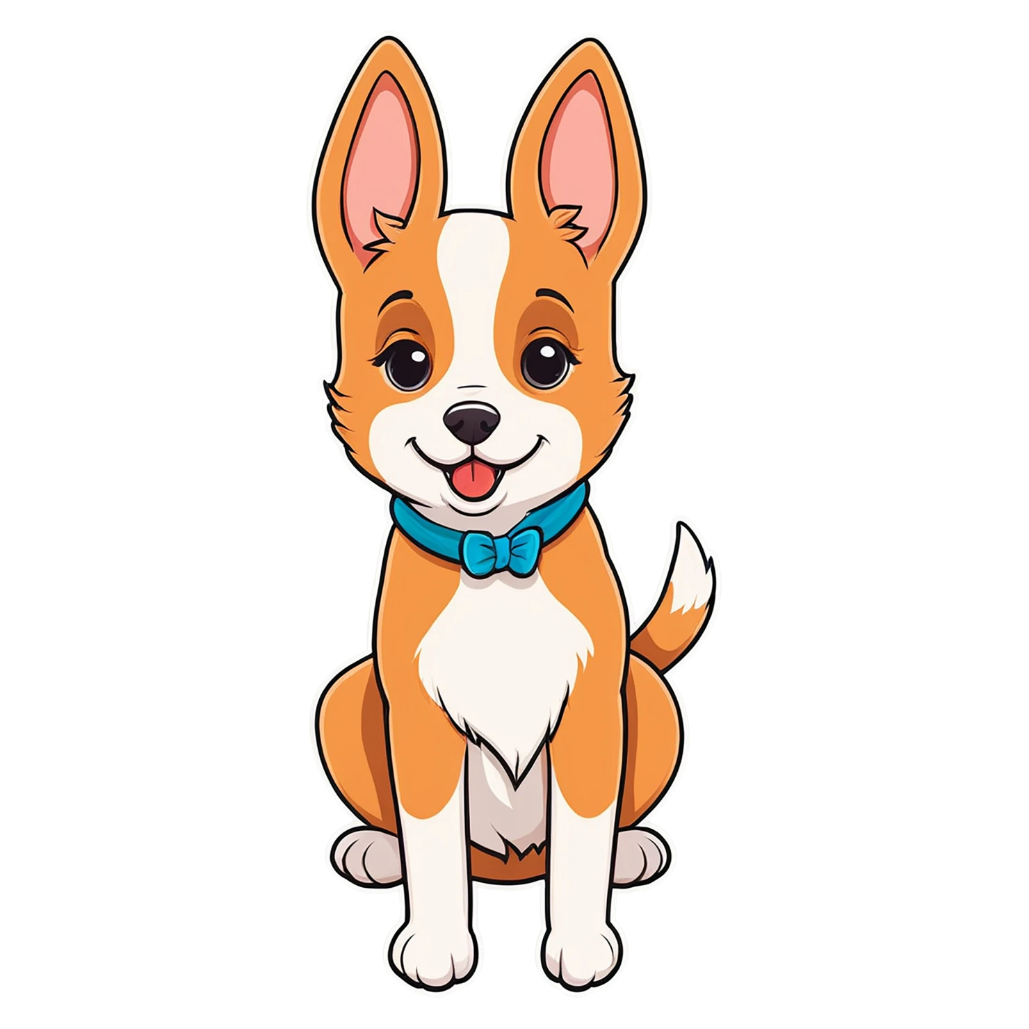 Dog cute sticker isolated on transparent background #15538