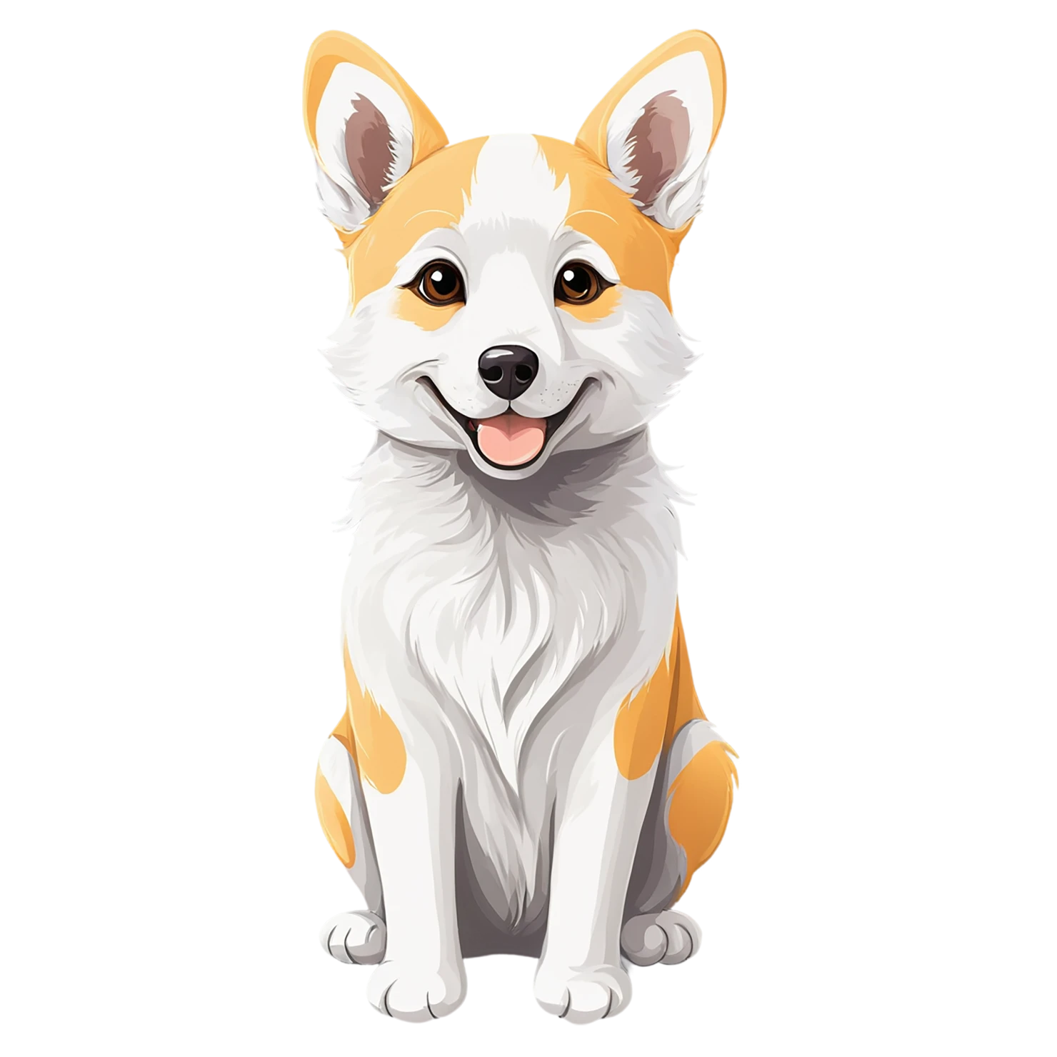 Dog cute sticker isolated on transparent background #15539