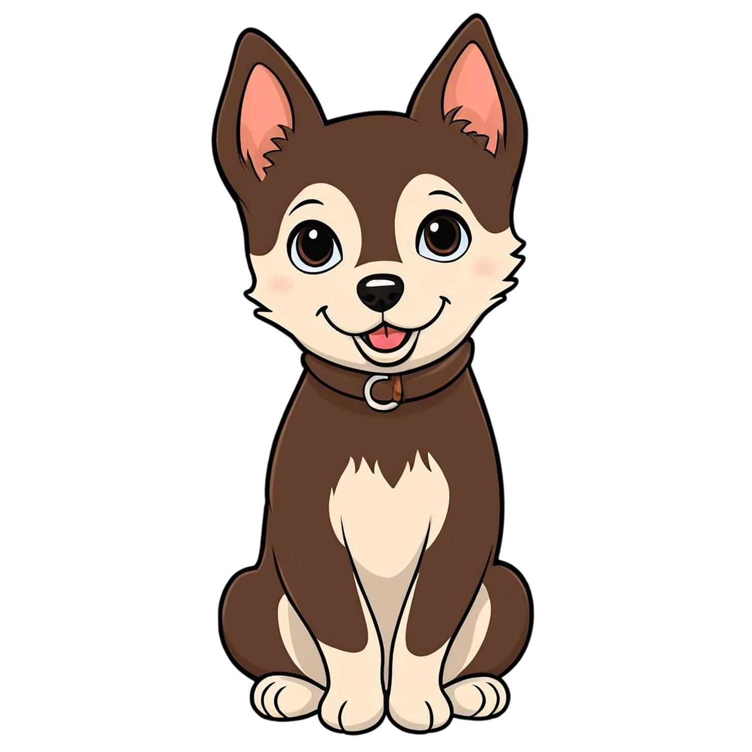 Dog cute sticker isolated on transparent background #15541