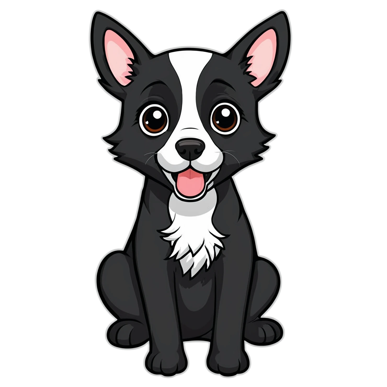 Dog cute sticker isolated on transparent background #15542