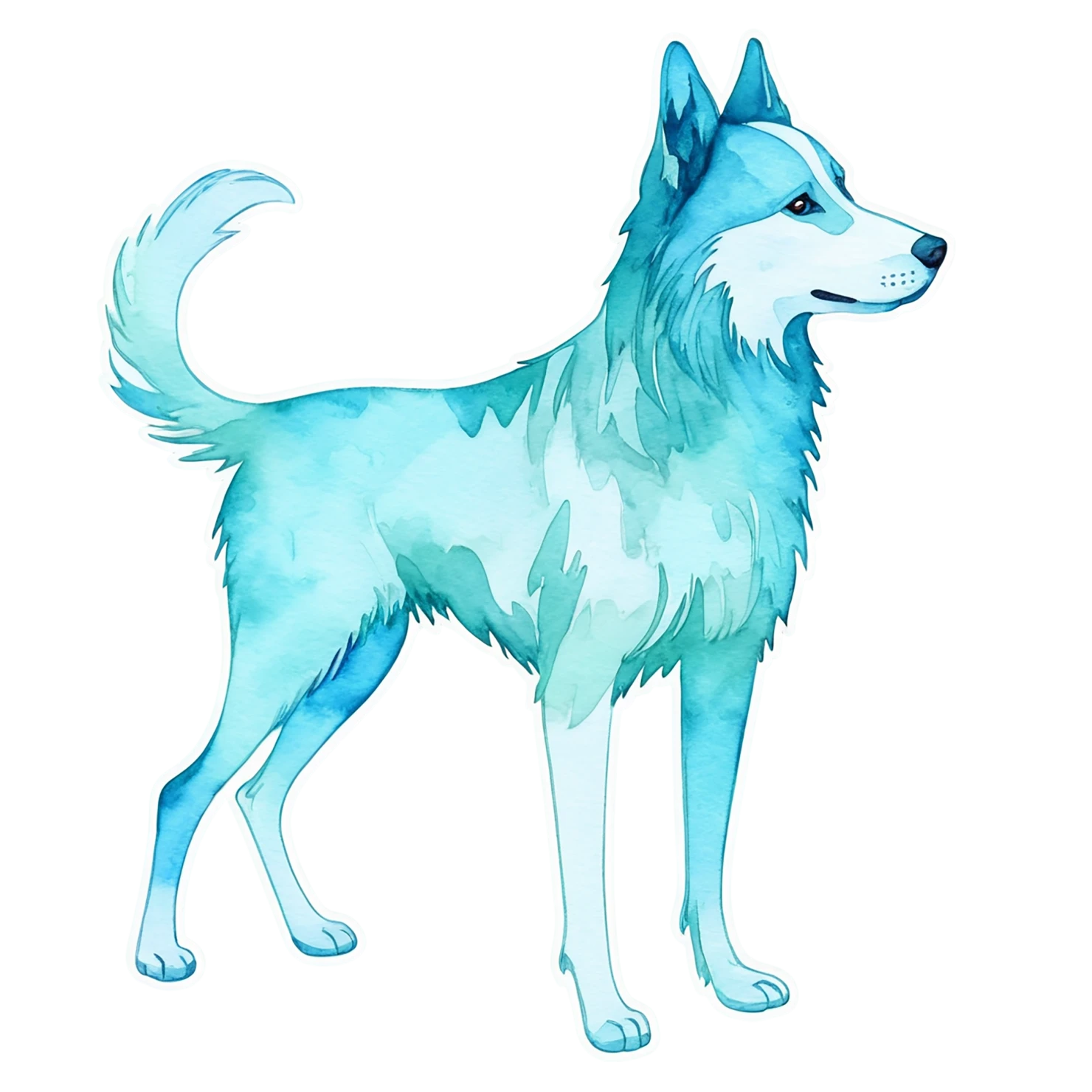 Dog cute sticker isolated on transparent background #15544