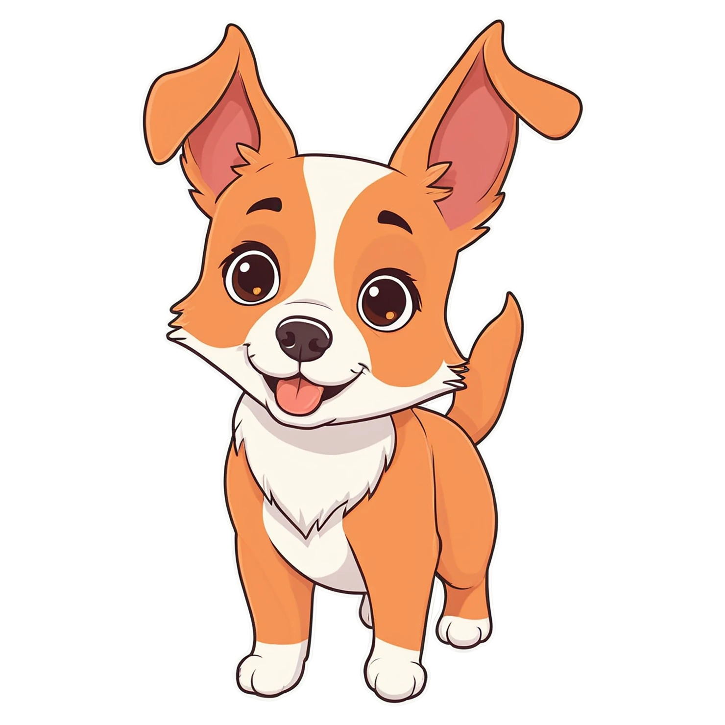 Dog cute sticker isolated on transparent background #15547