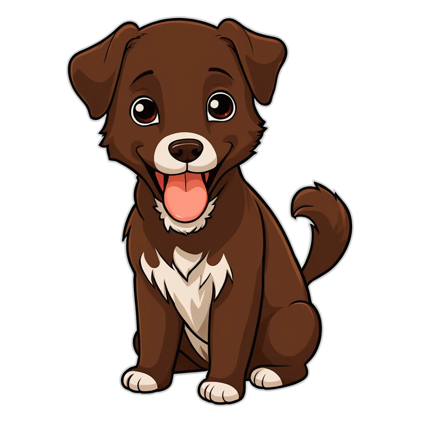 Dog cute sticker isolated on transparent background #15548