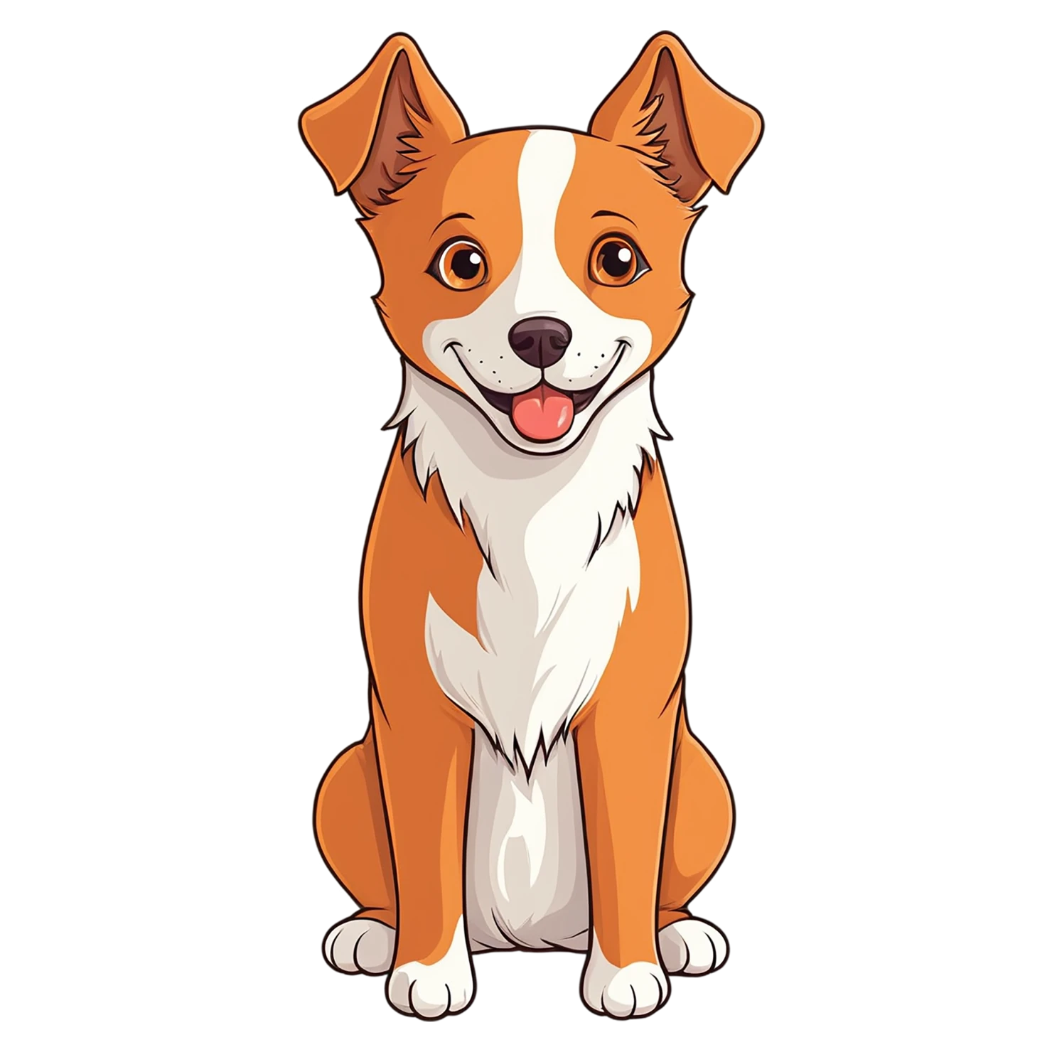 Dog cute sticker isolated on transparent background #15550