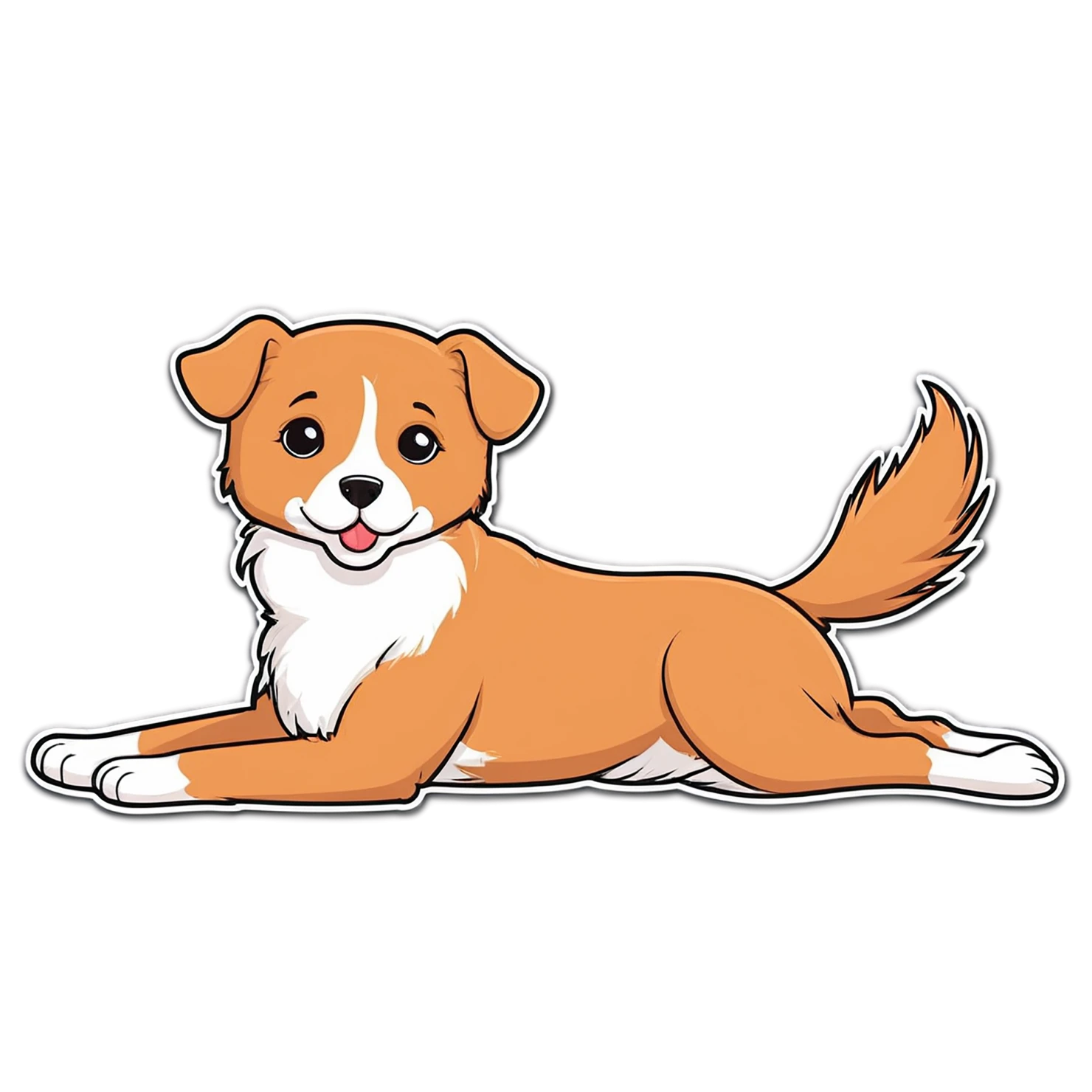 Dog cute sticker isolated on transparent background #15551