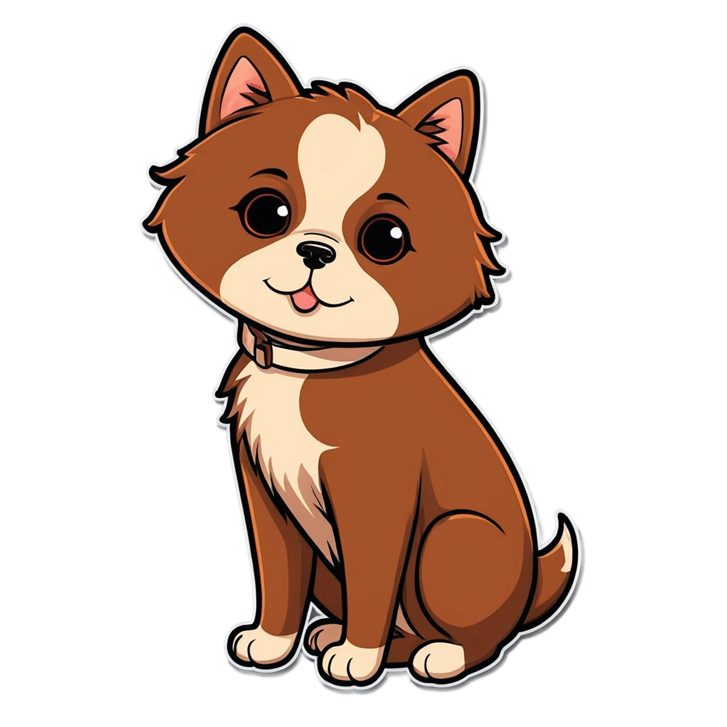 Dog cute sticker isolated on transparent background #15552
