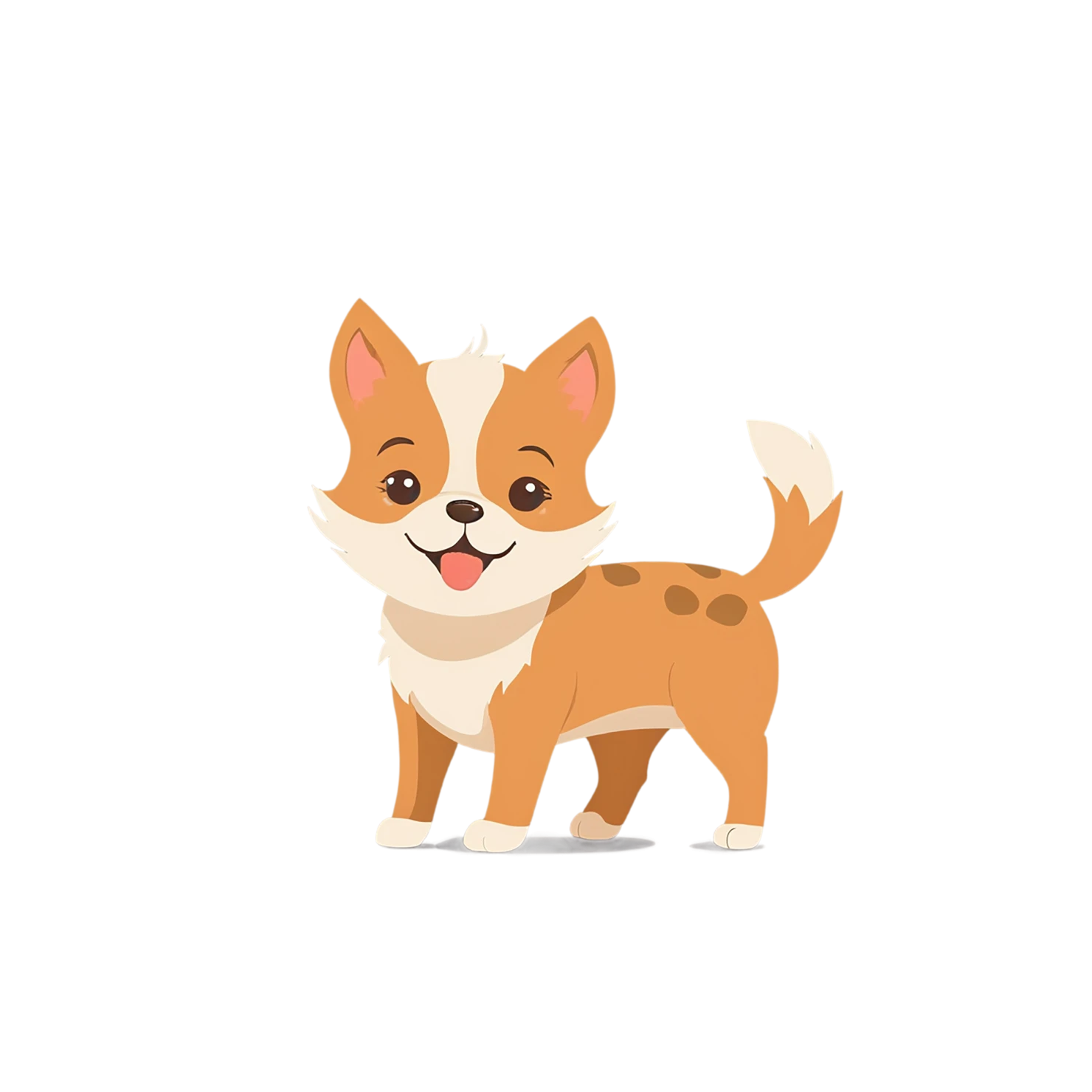 Dog cute sticker isolated on transparent background #15554