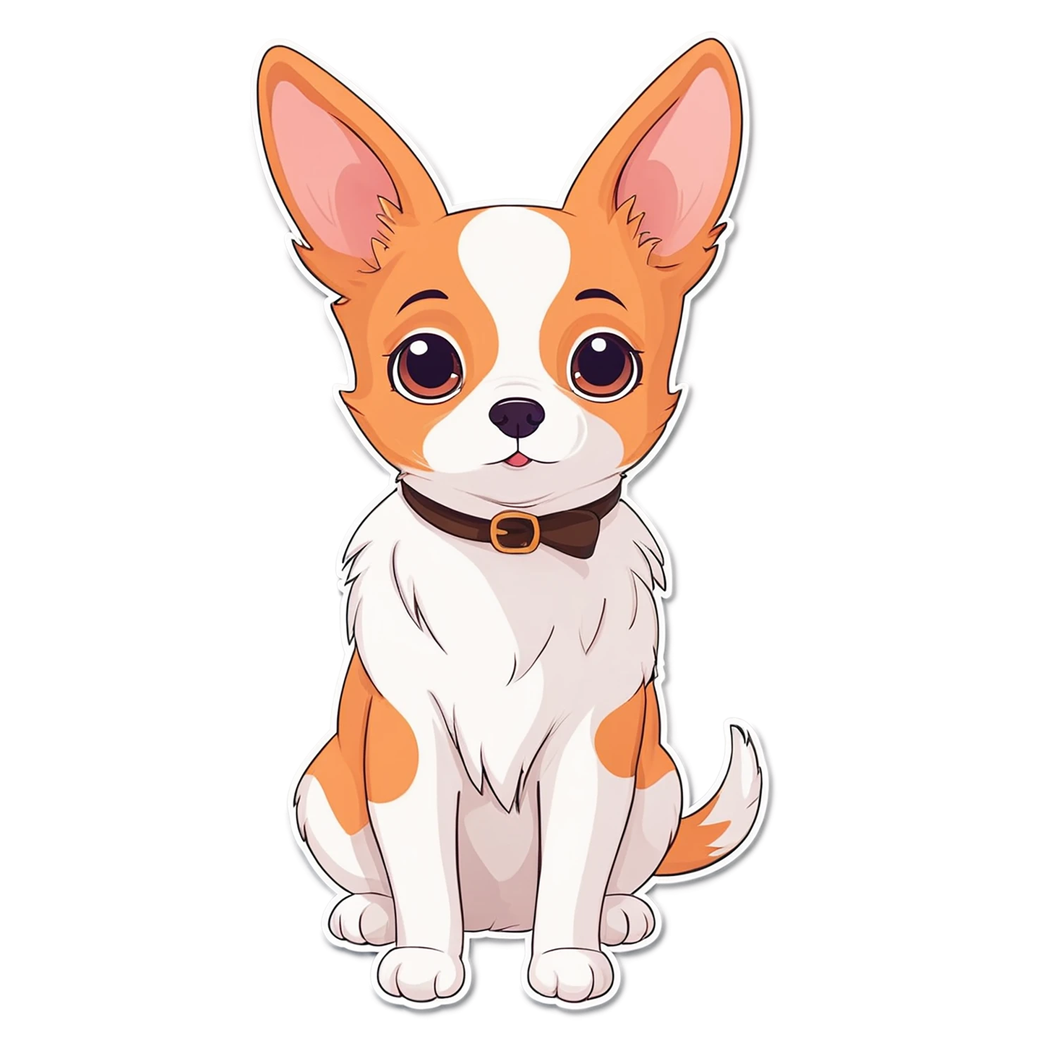 Dog cute sticker isolated on transparent background #15556