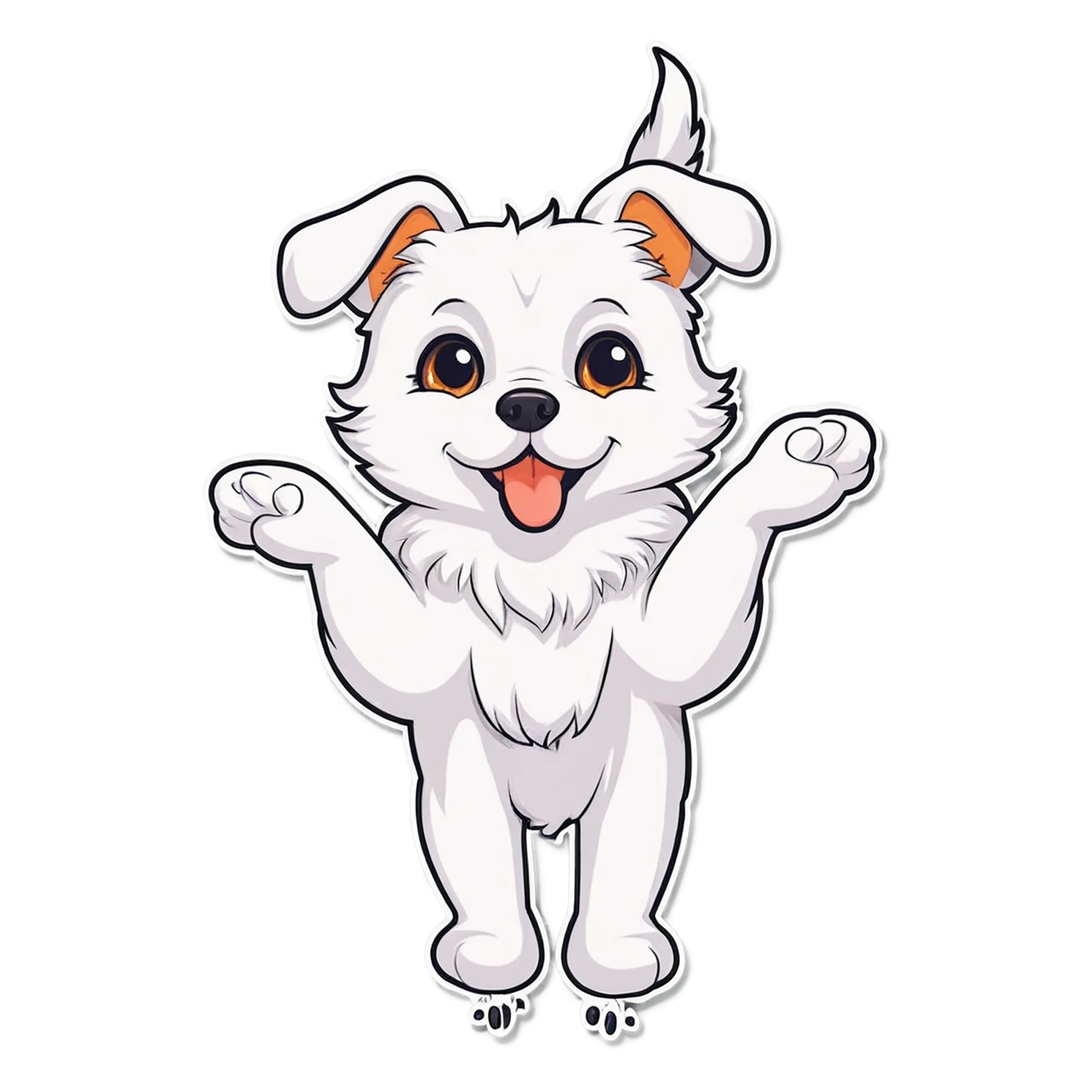 Dog cute sticker isolated on transparent background #15559