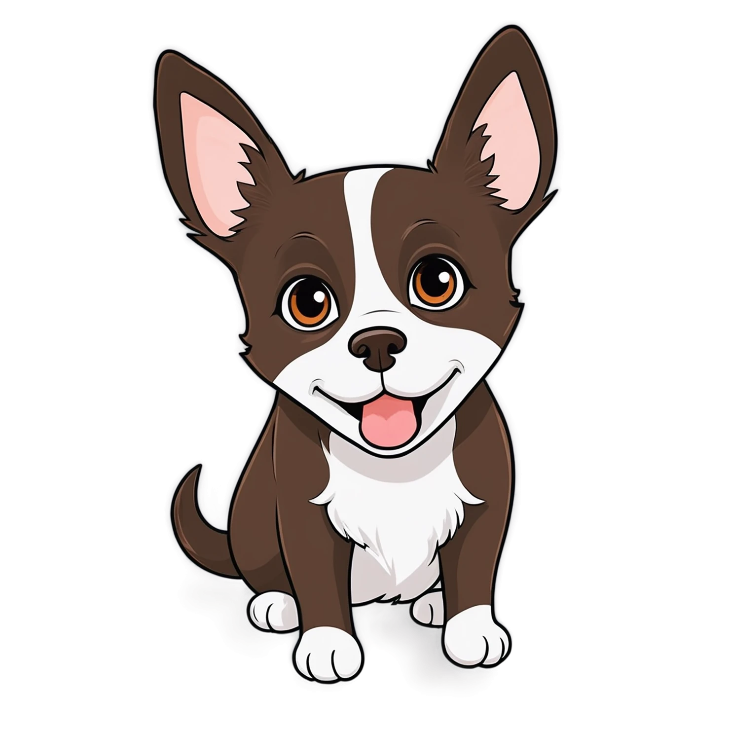Dog cute sticker isolated on transparent background #15561