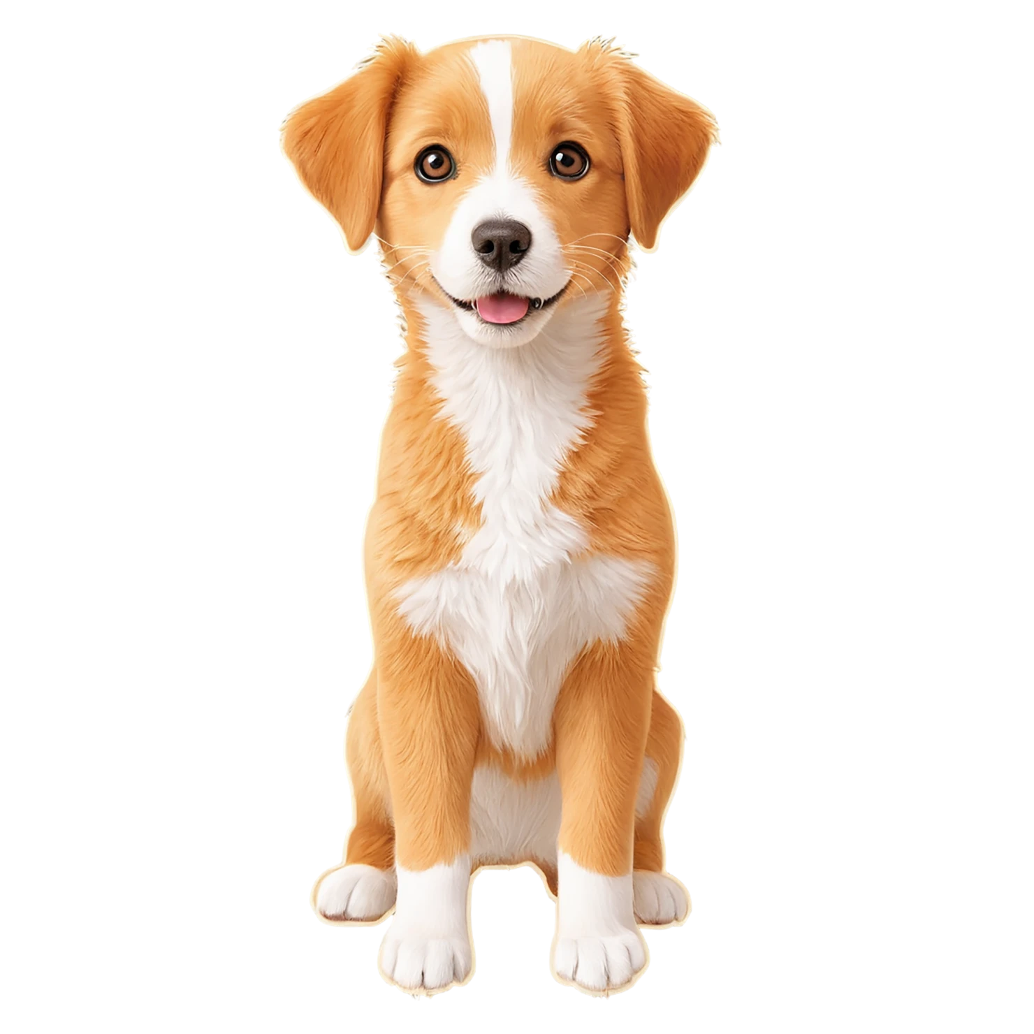 Dog cute sticker isolated on transparent background #15563