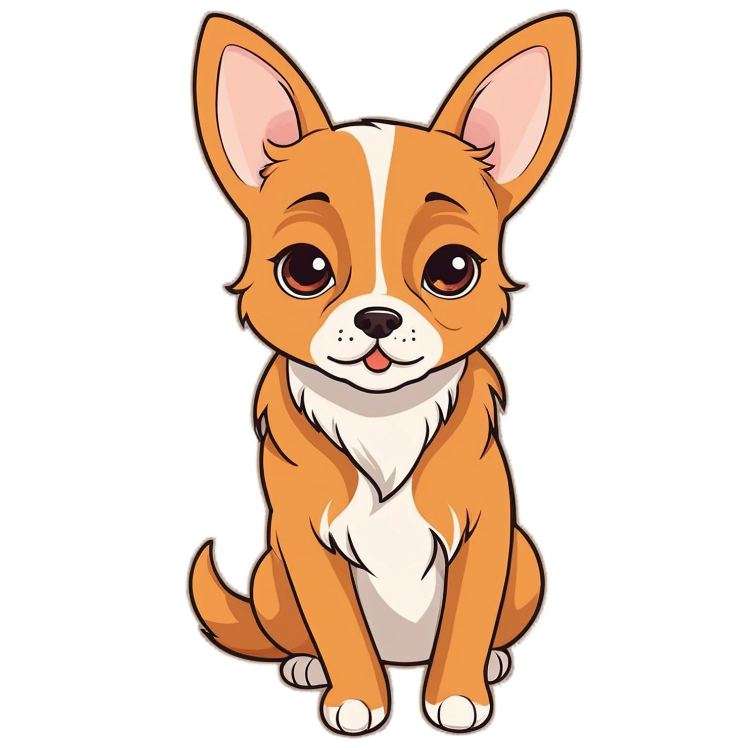 Dog cute sticker isolated on transparent background #15564