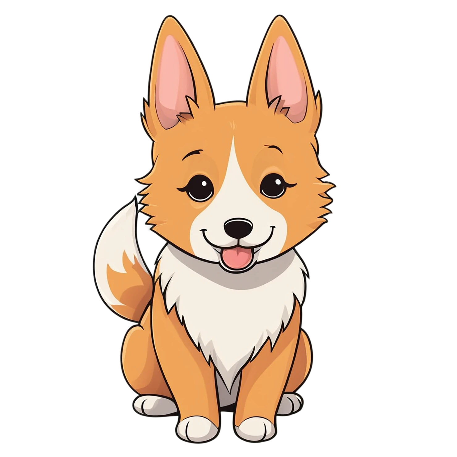 Dog cute sticker isolated on transparent background #15567