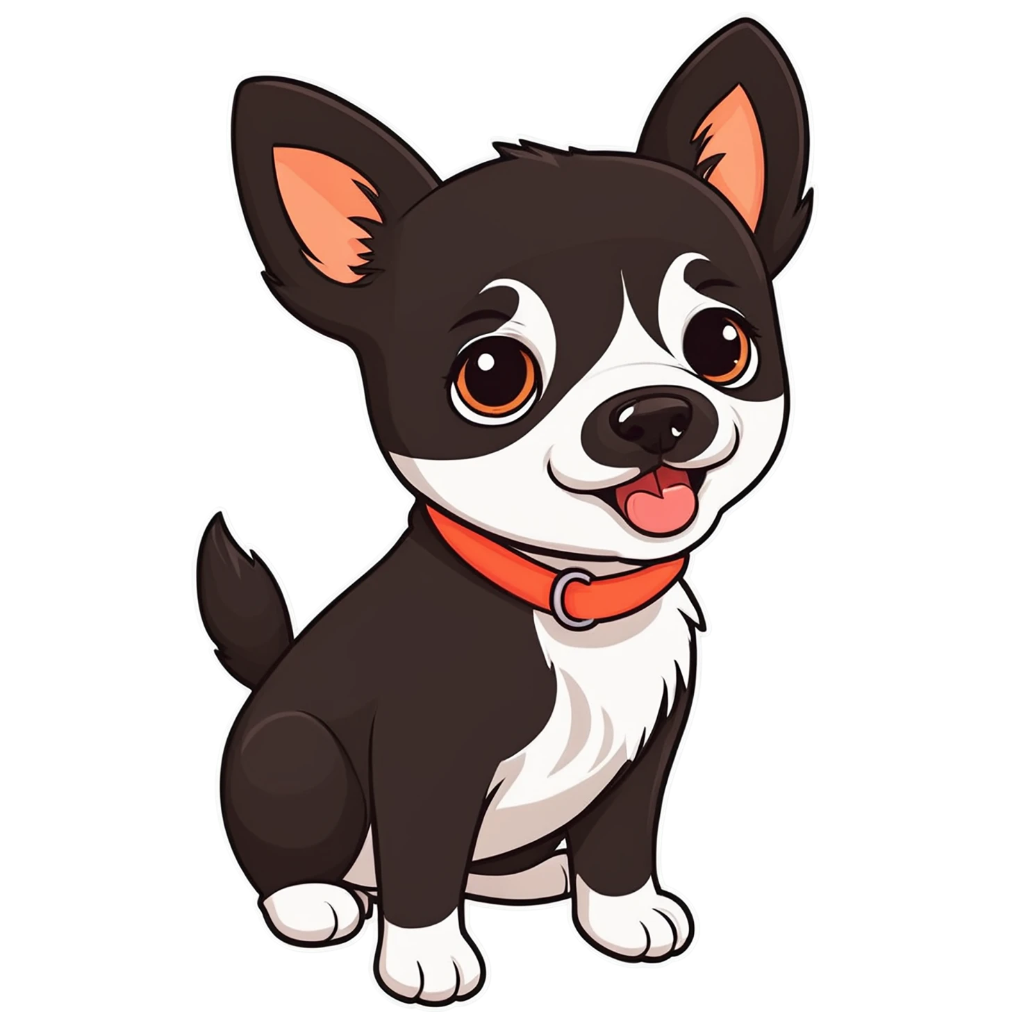 Dog cute sticker isolated on transparent background #15570
