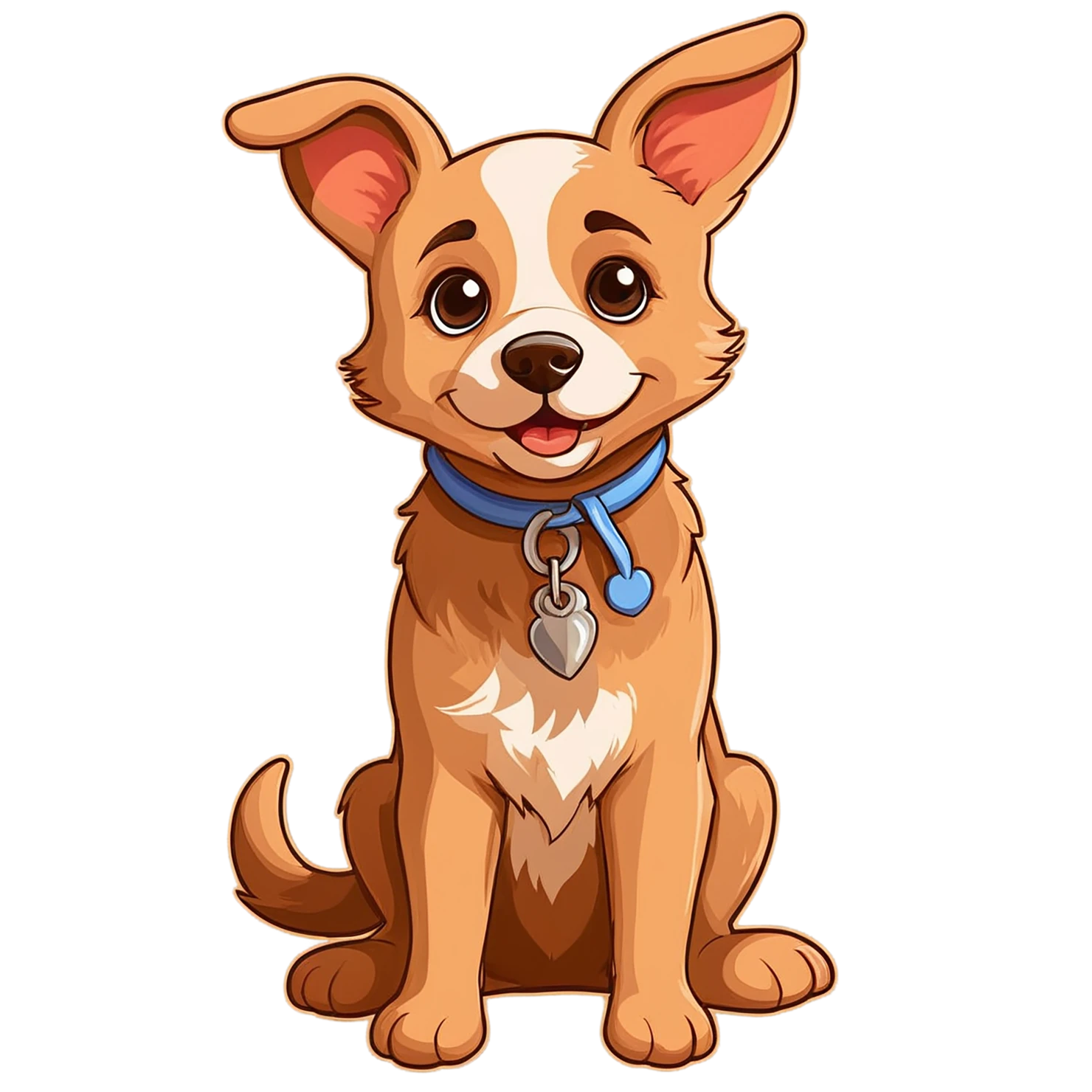 Dog cute sticker isolated on transparent background #15576