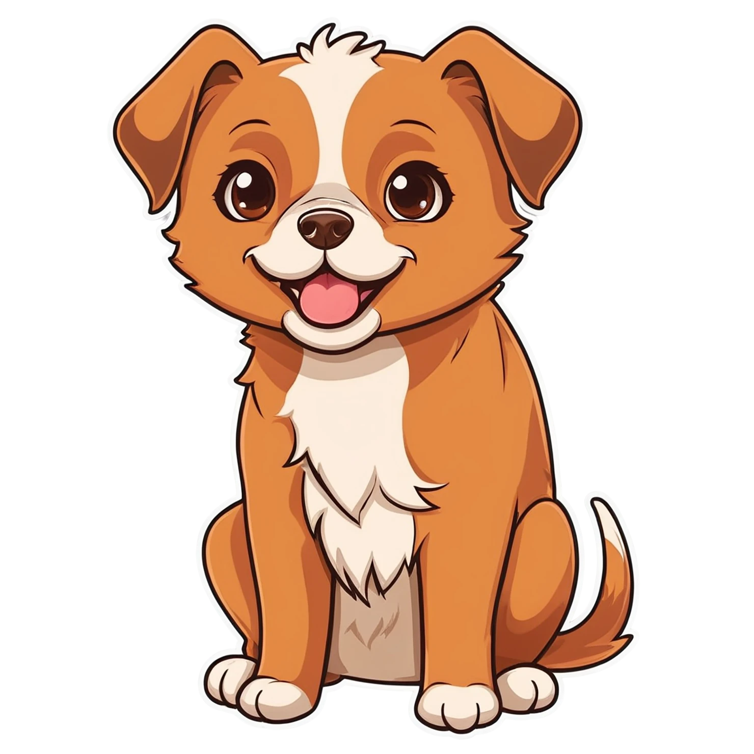 Dog cute sticker isolated on transparent background #15578