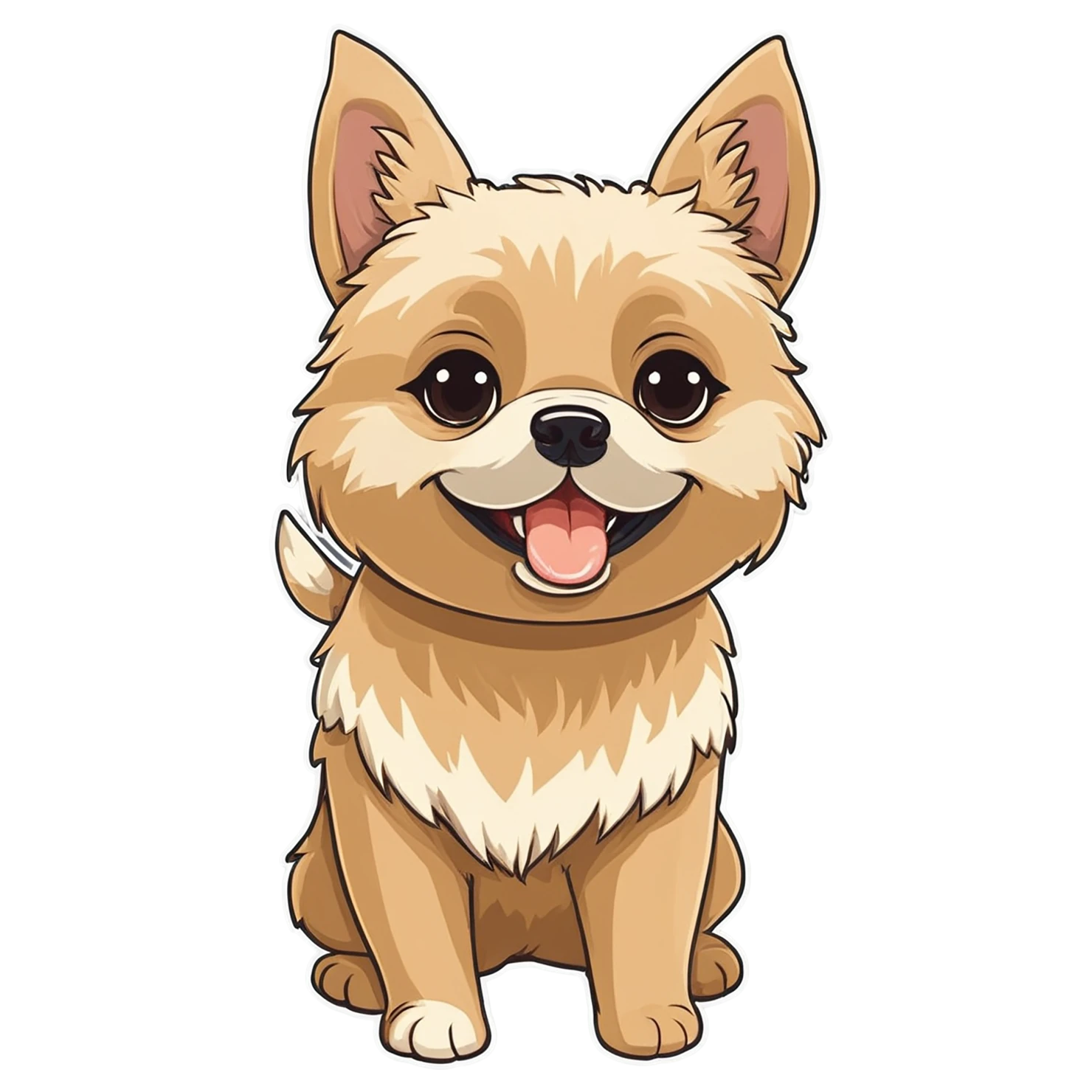 Dog cute sticker isolated on transparent background #15579
