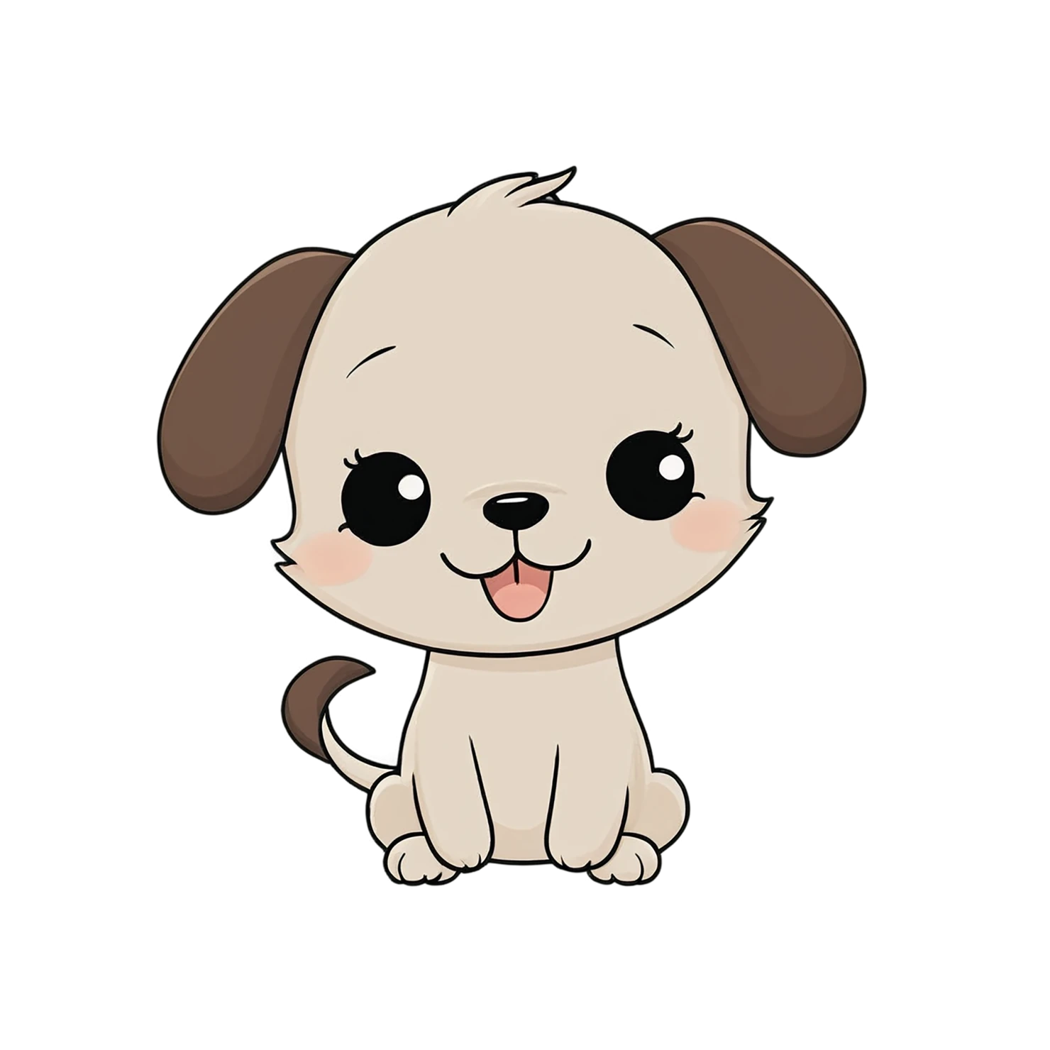 Dog cute sticker isolated on transparent background #15581