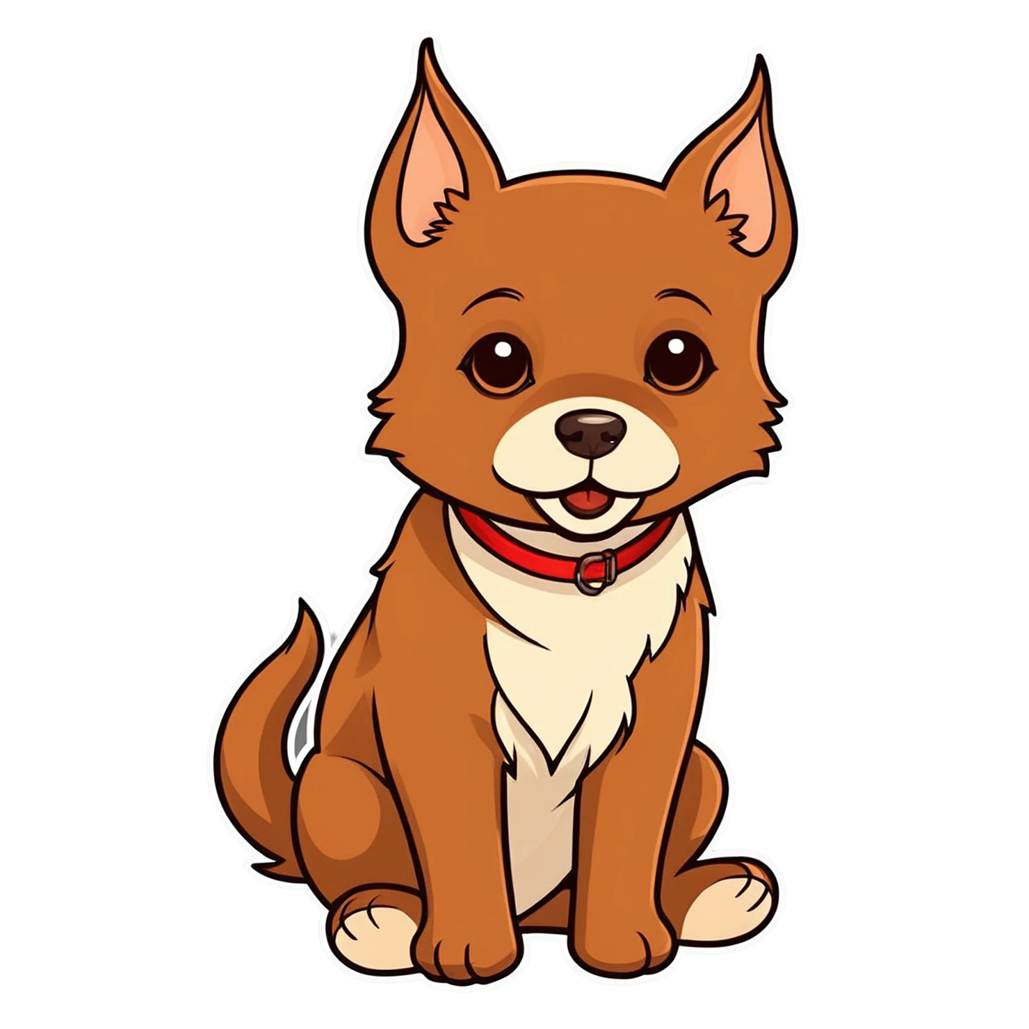 Dog cute sticker isolated on transparent background #15585