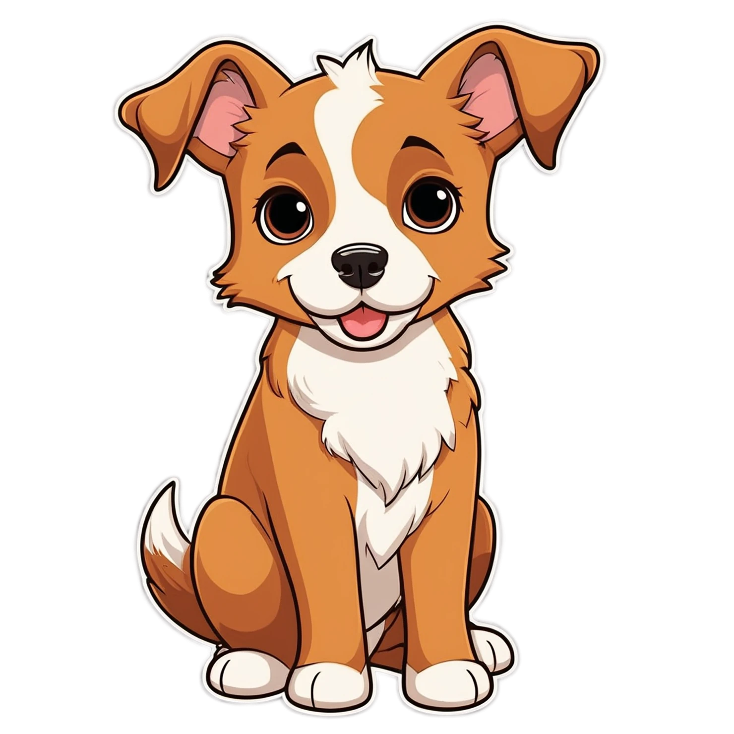 Dog cute sticker isolated on transparent background #15587