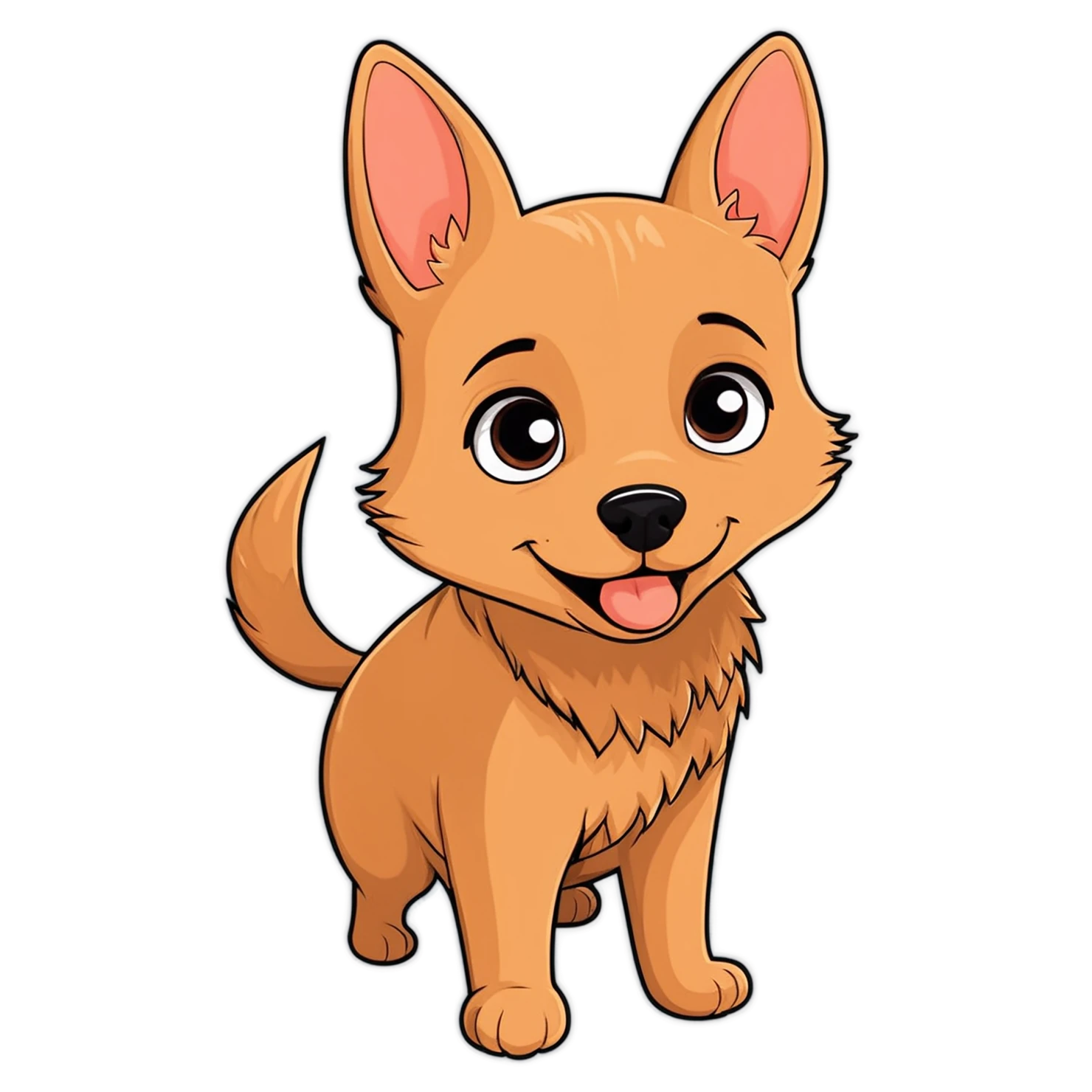 Dog cute sticker isolated on transparent background #15588