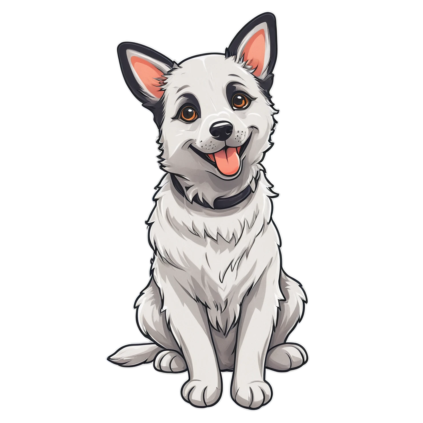 Dog cute sticker isolated on transparent background #15589
