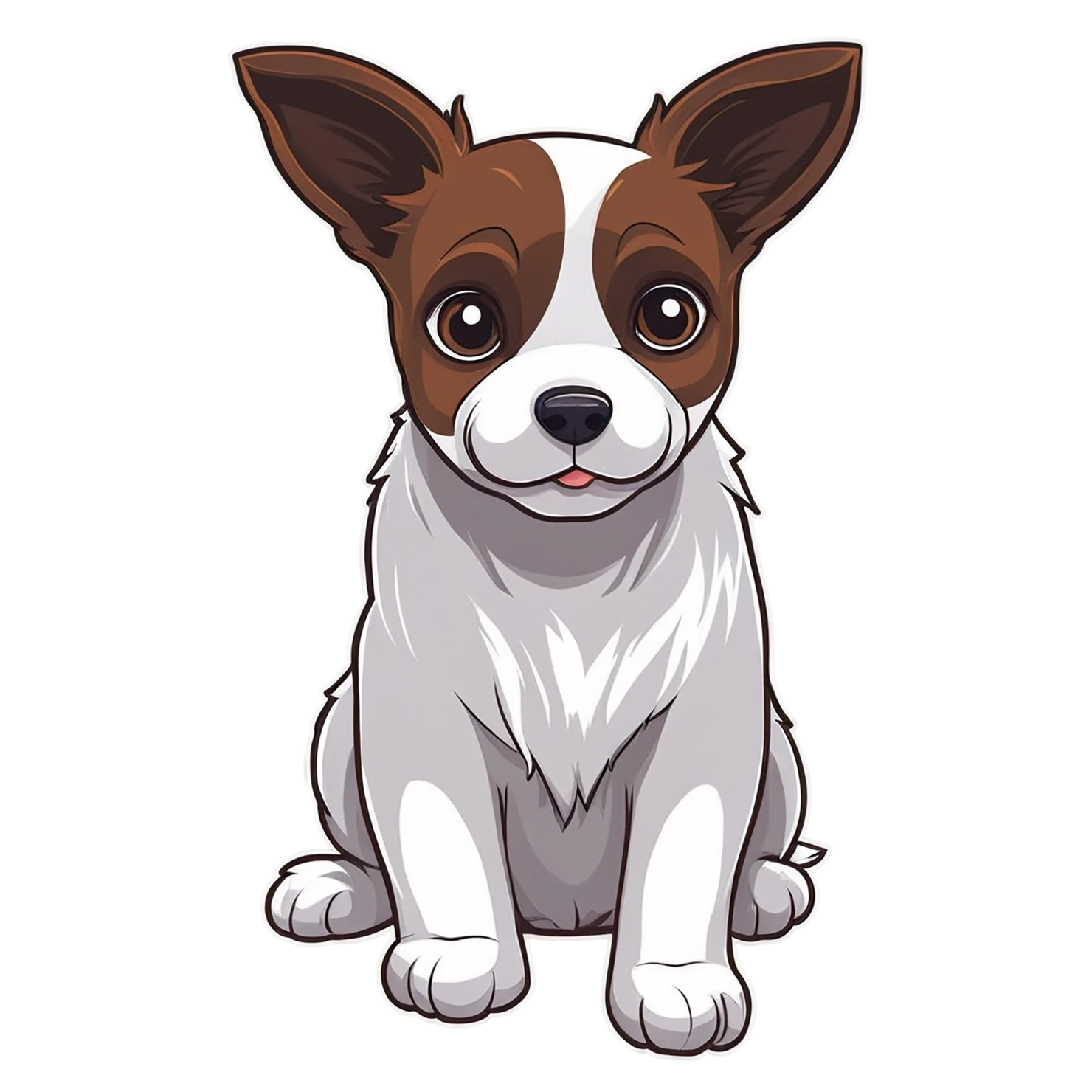 Dog cute sticker isolated on transparent background #15593