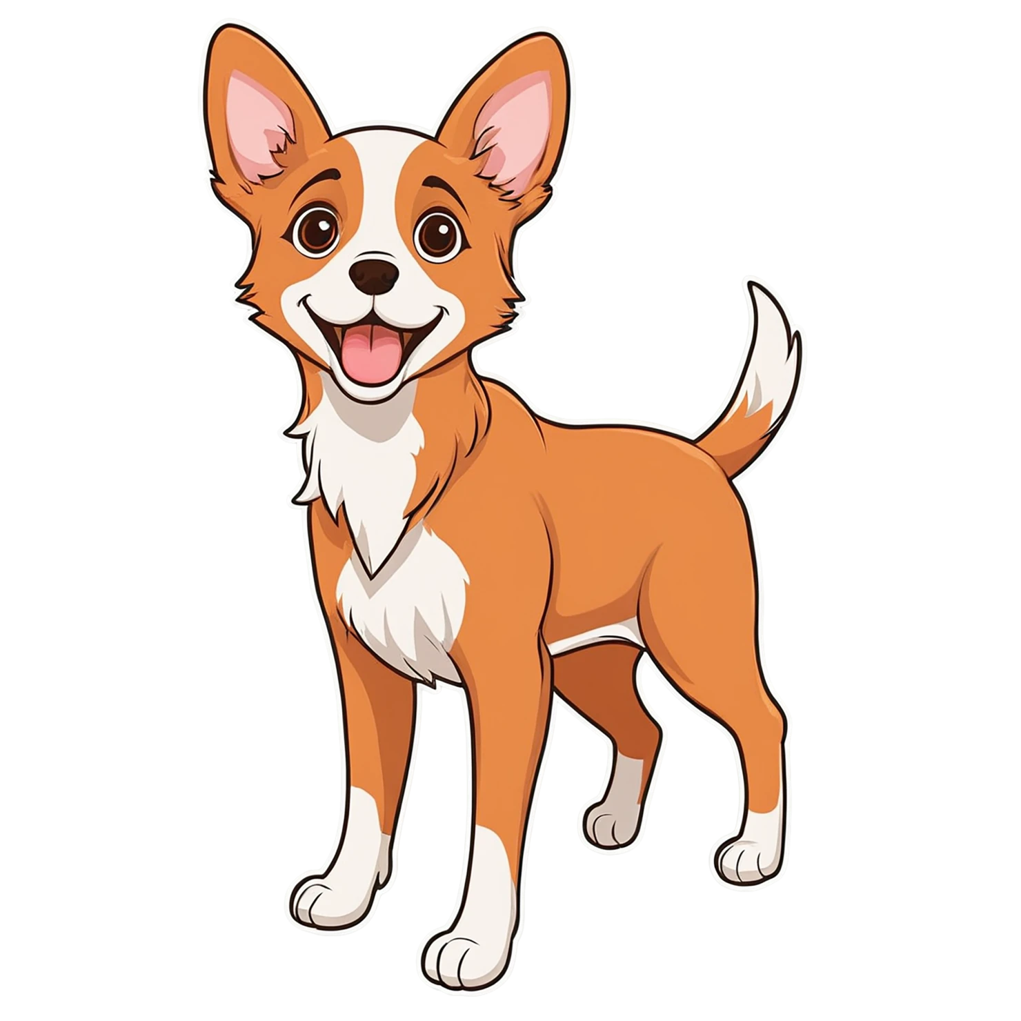 Dog cute sticker isolated on transparent background #15595