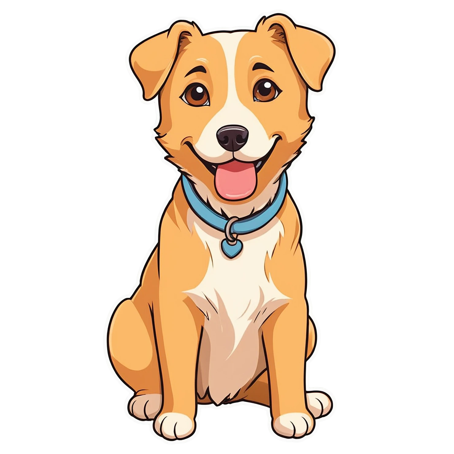 Dog cute sticker isolated on transparent background #15596