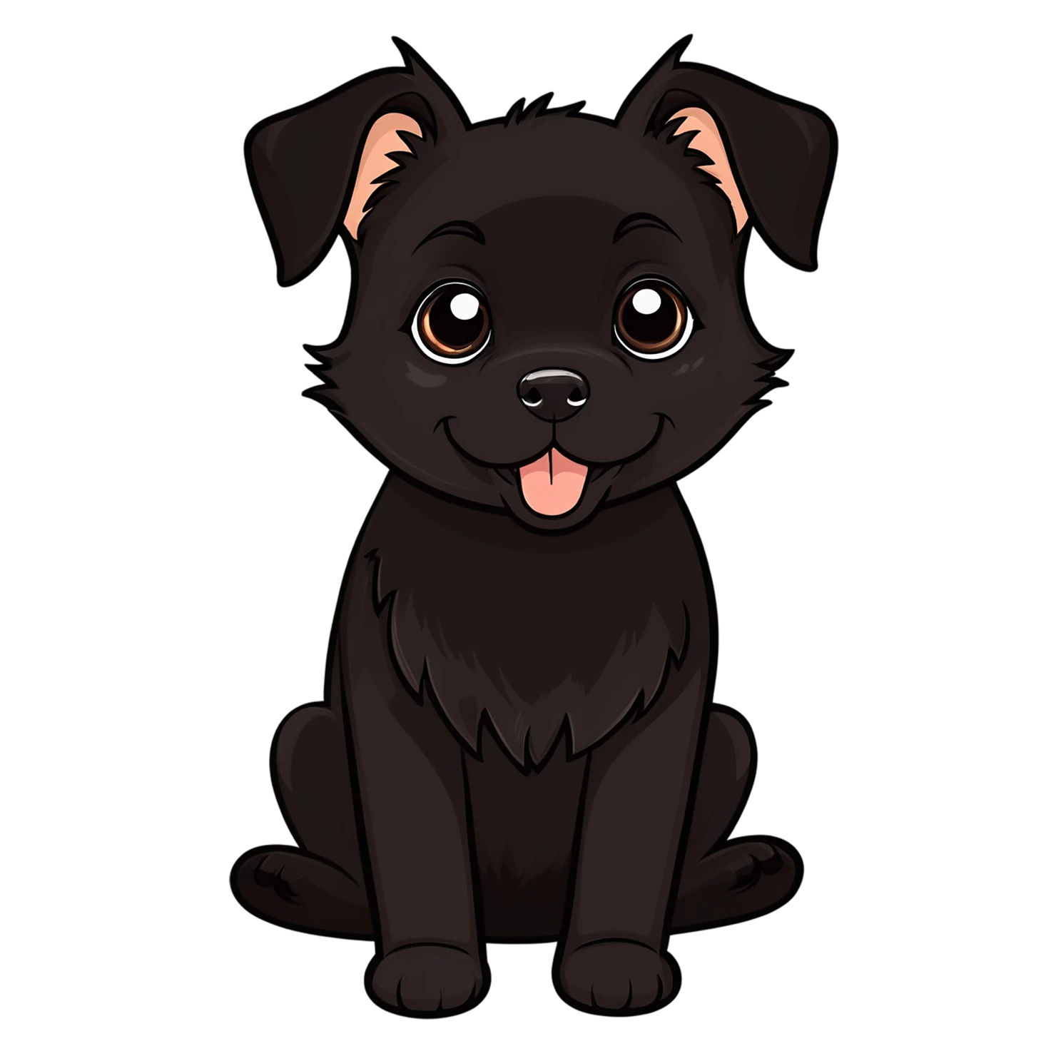 Dog cute sticker isolated on transparent background #15598