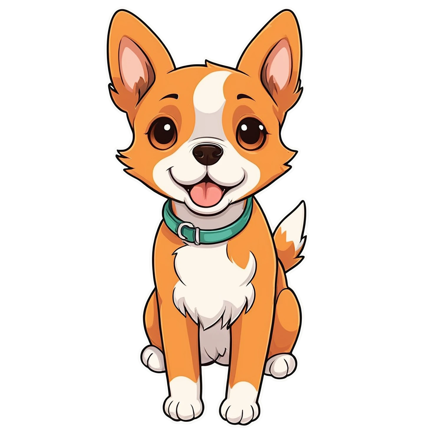 Dog cute sticker isolated on transparent background #15600