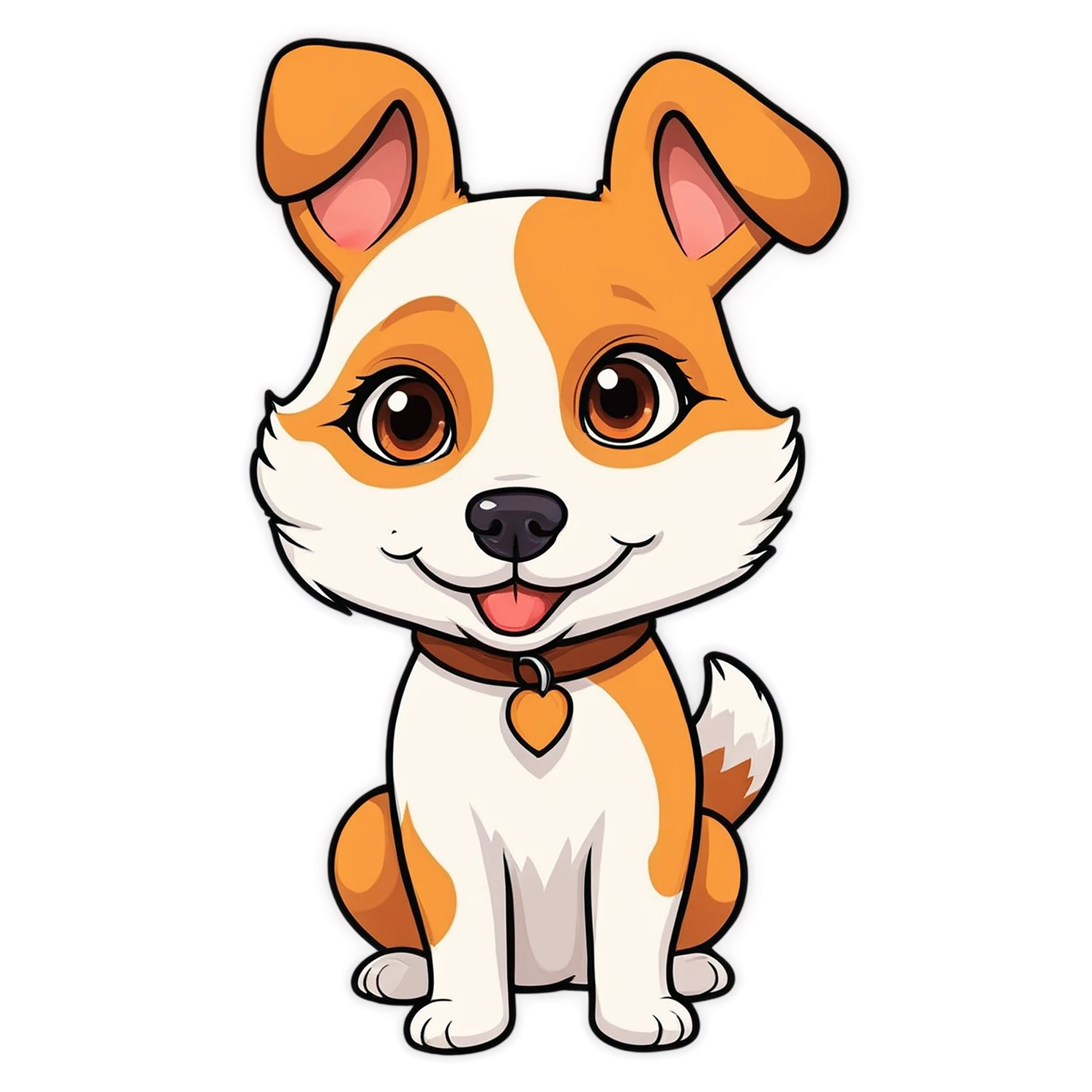 Dog cute sticker isolated on transparent background #15602