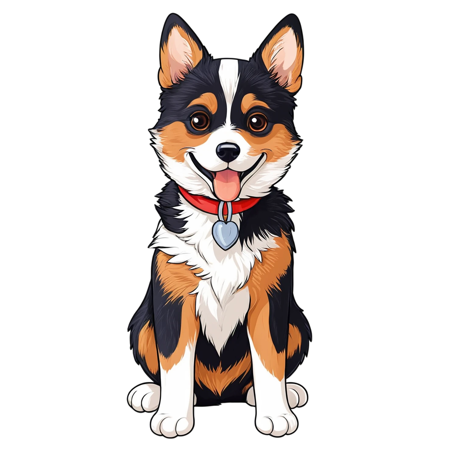 Dog cute sticker isolated on transparent background #15603