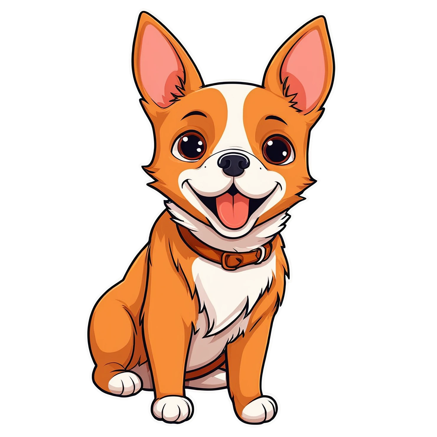 Dog cute sticker isolated on transparent background #15604
